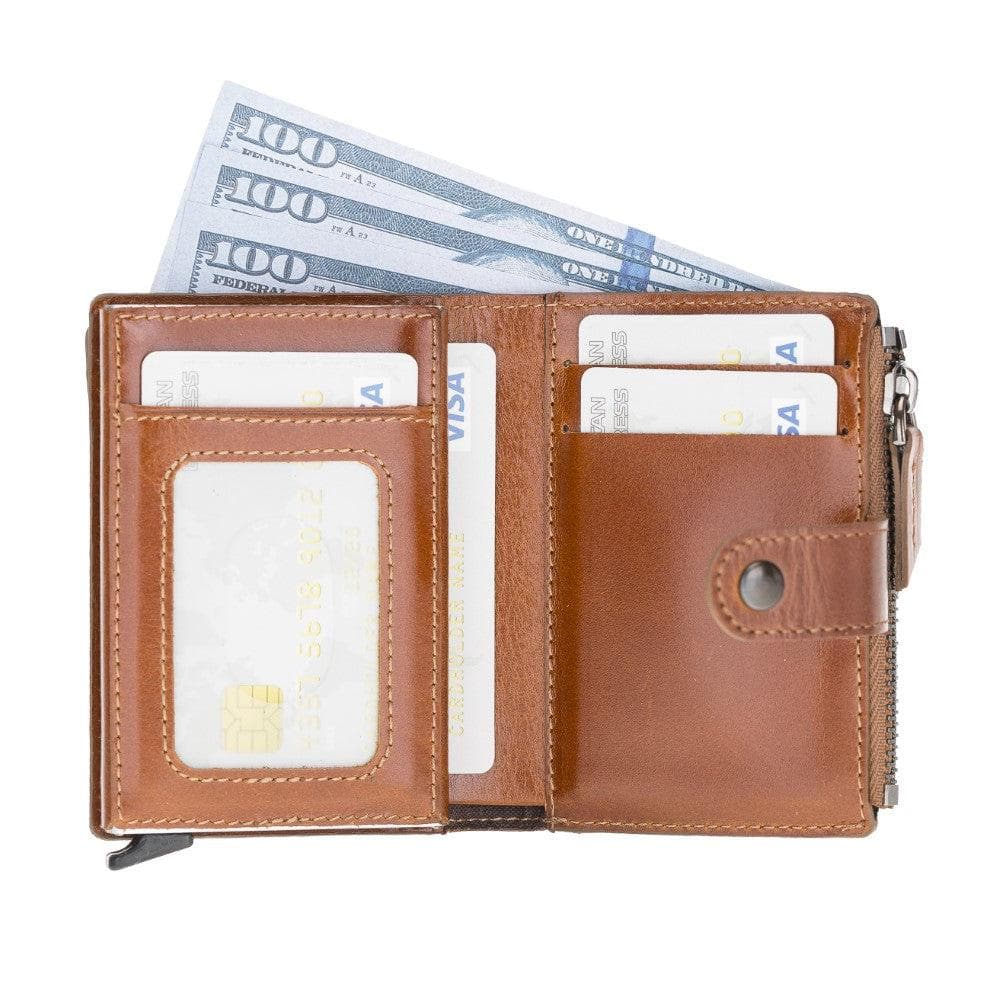 Leather Zip Mechanical Card Holder