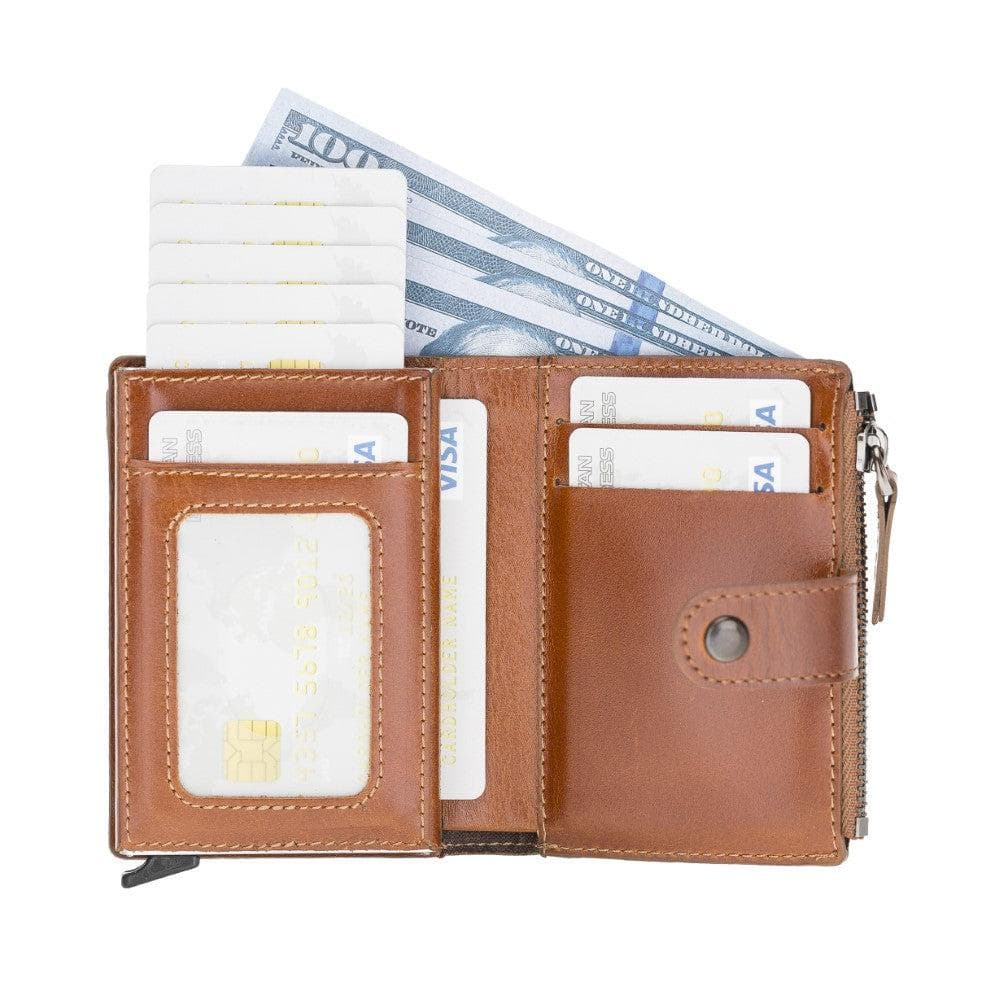 Leather Zip Mechanical Card Holder