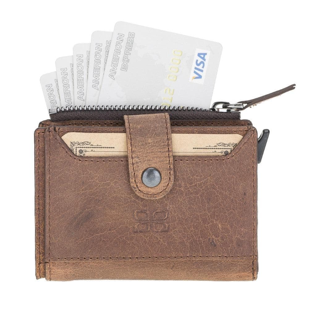 Leather Zip Mechanical Card Holder