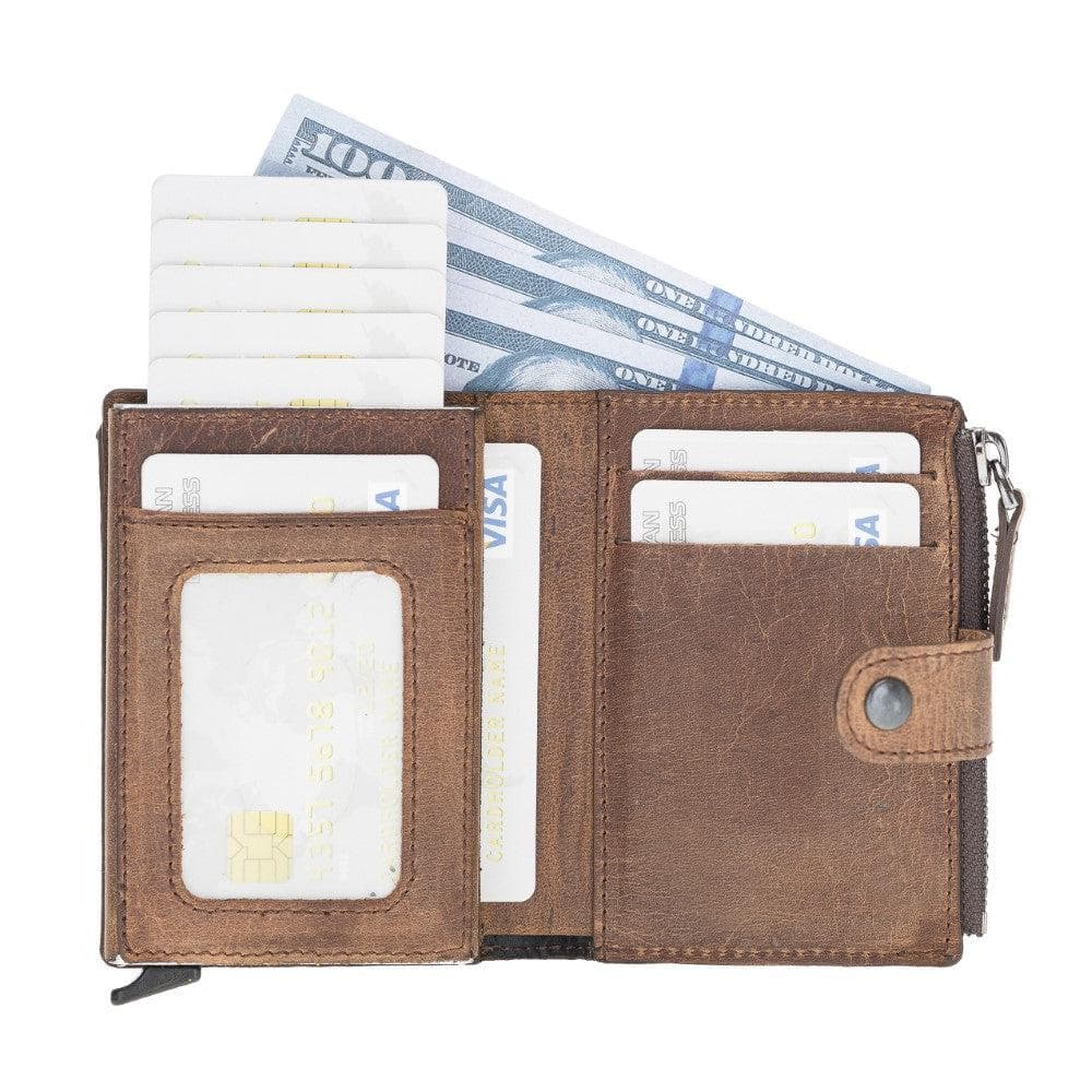 Leather Zip Mechanical Card Holder