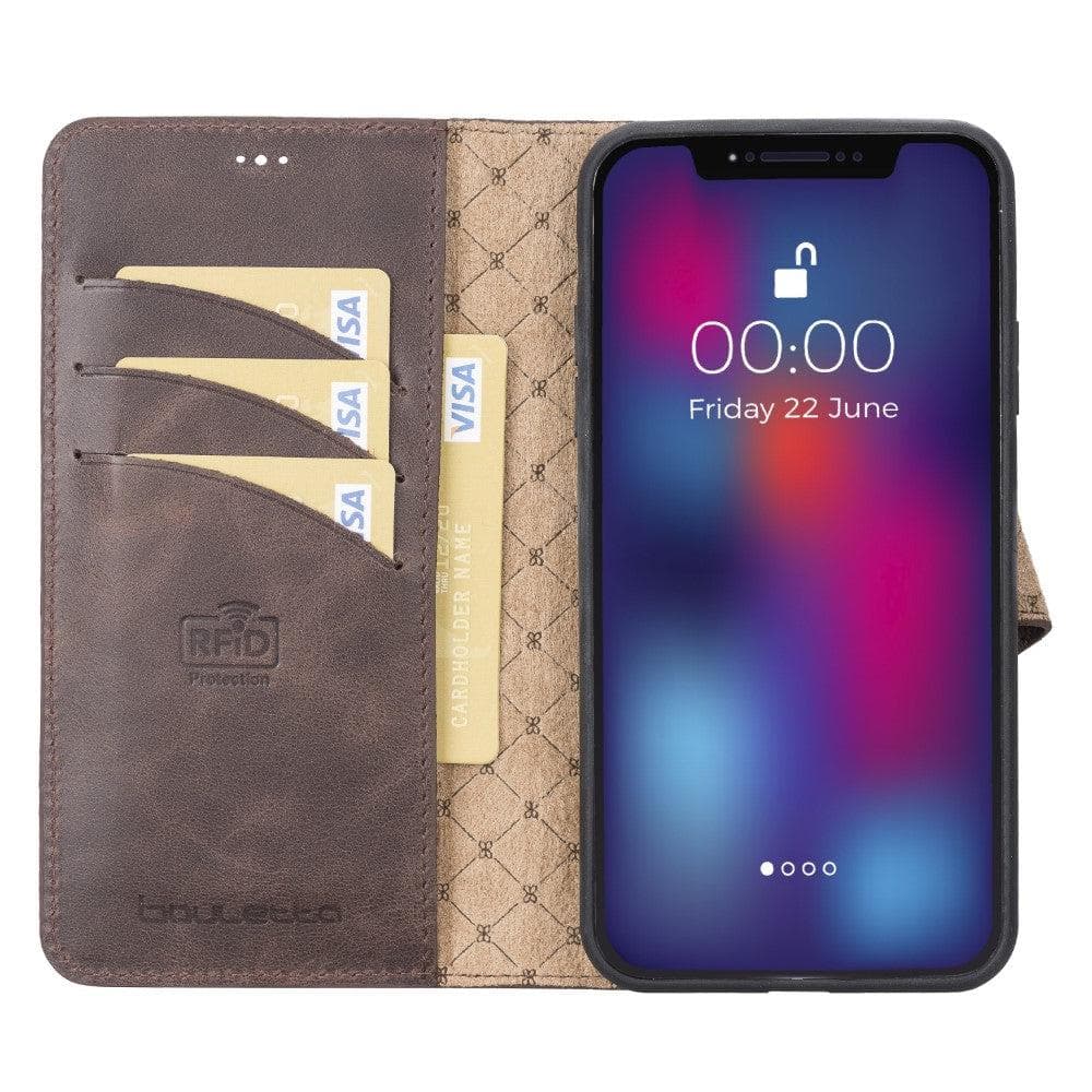 Magic iPhone 11 Series Detachable Genuine Leather Wallet Case - MW