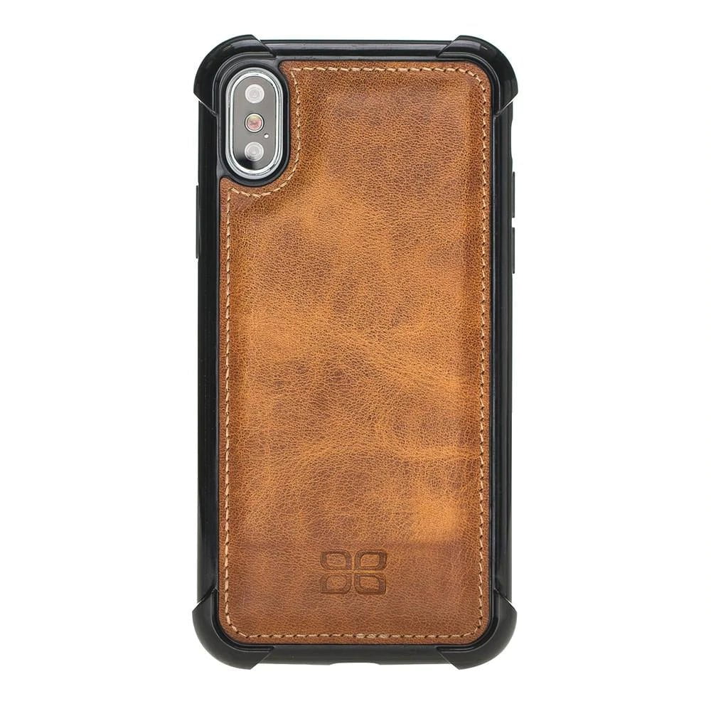 Flex Guard iPhone X Series Genuine Leather Case with Extra Edge Protected