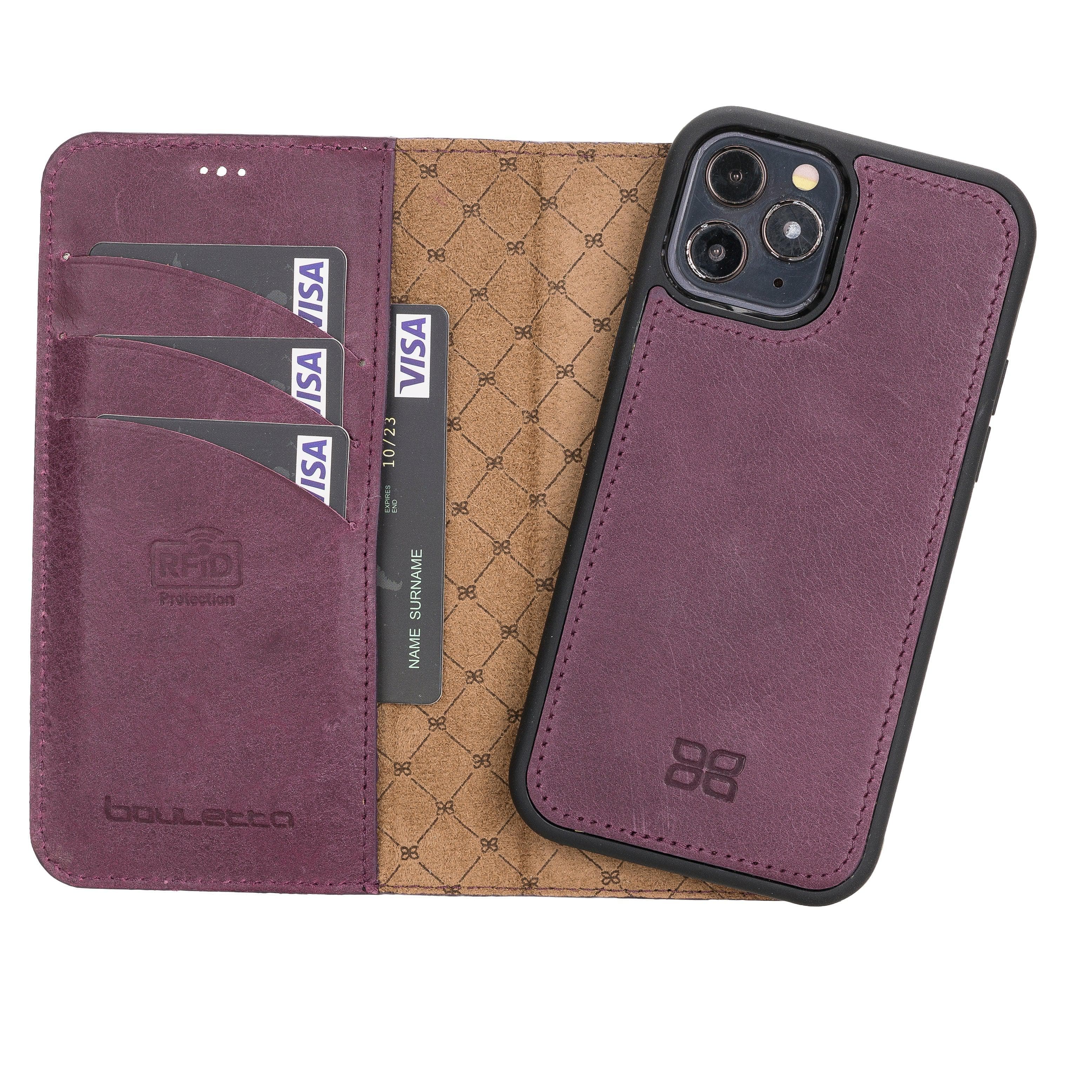 Magic iPhone 12 Series Detachable Leather Wallet Cases - MW