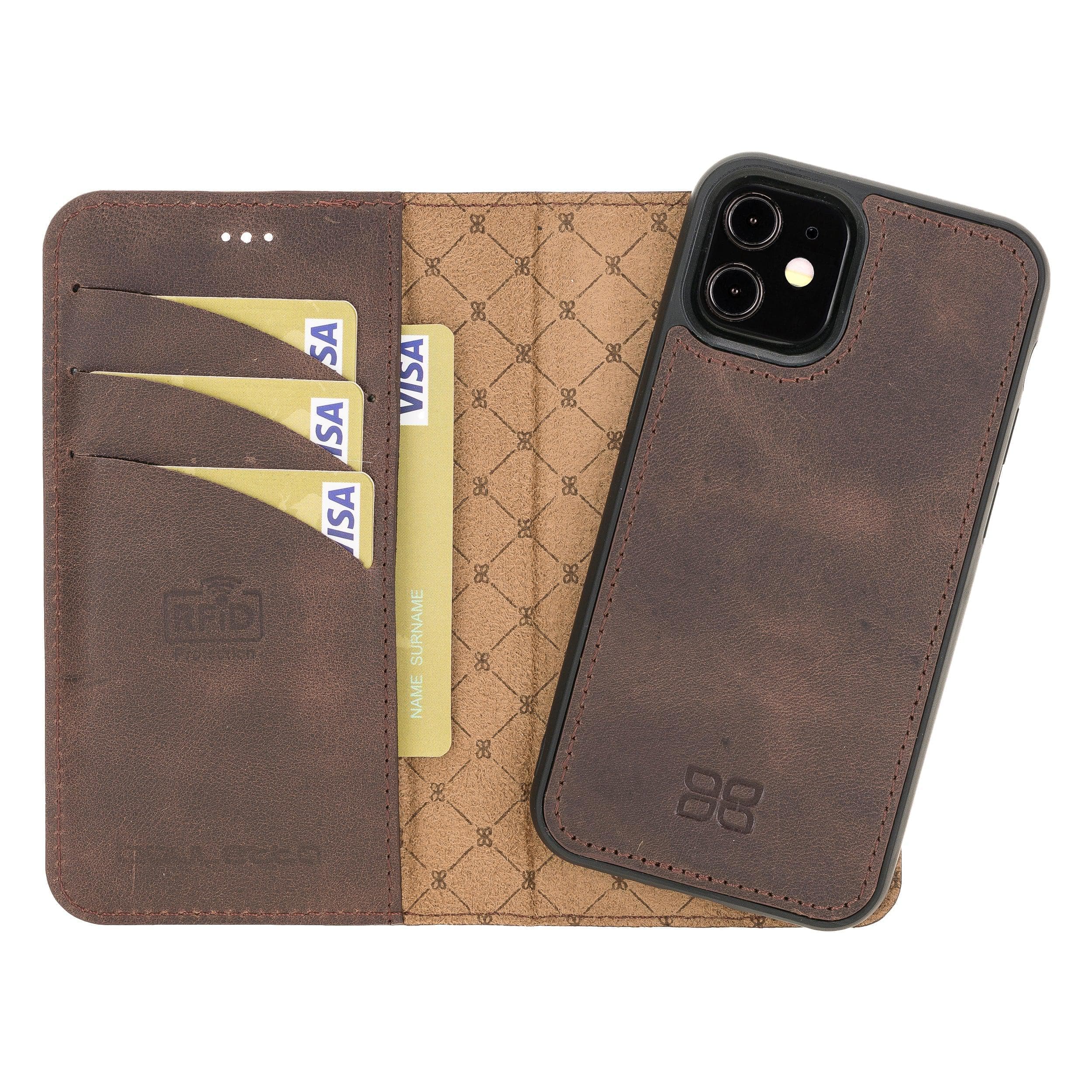 Magic iPhone 12 Series Detachable Leather Wallet Cases - MW