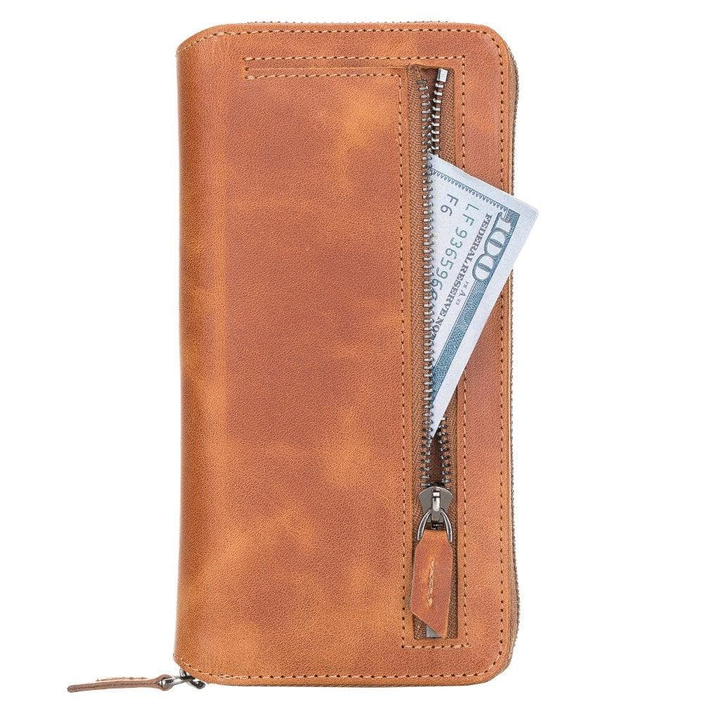 Pouch Magic Wallet Samsung Galaxy S21 Series Detachable and Zipper Genuine Leather Wallet Case - PMW