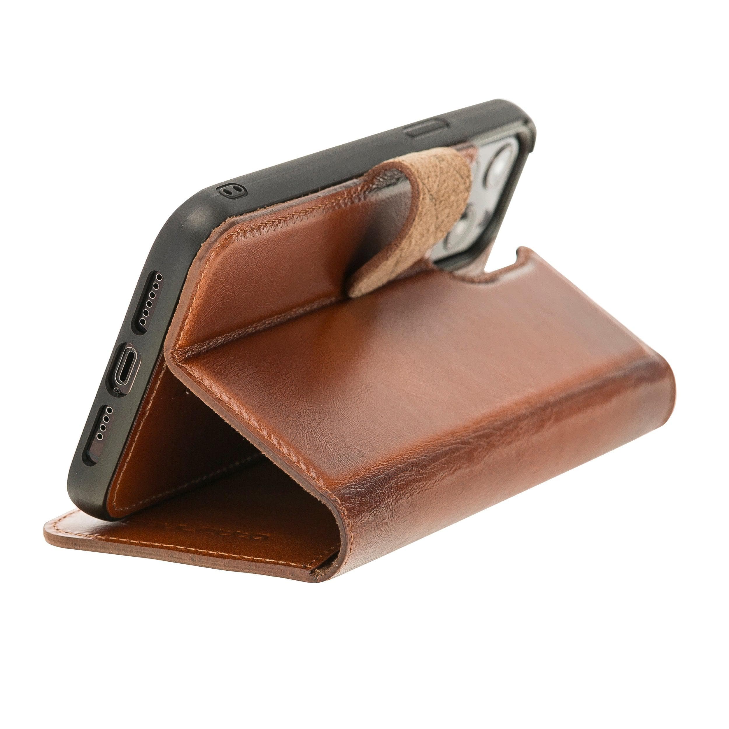 Magic iPhone 12 Series Detachable Leather Wallet Cases - MW