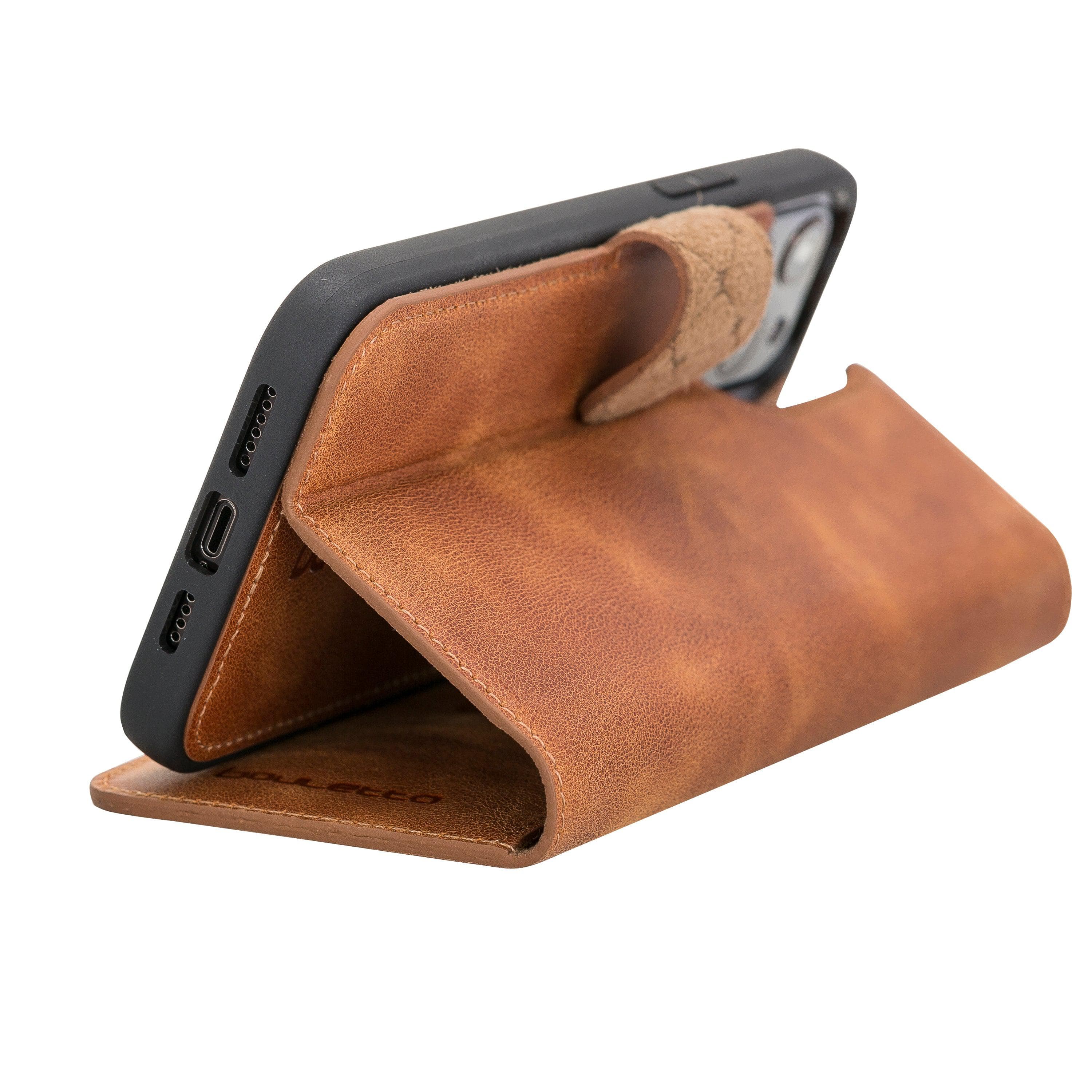 Magic iPhone 12 Series Detachable Leather Wallet Cases - MW