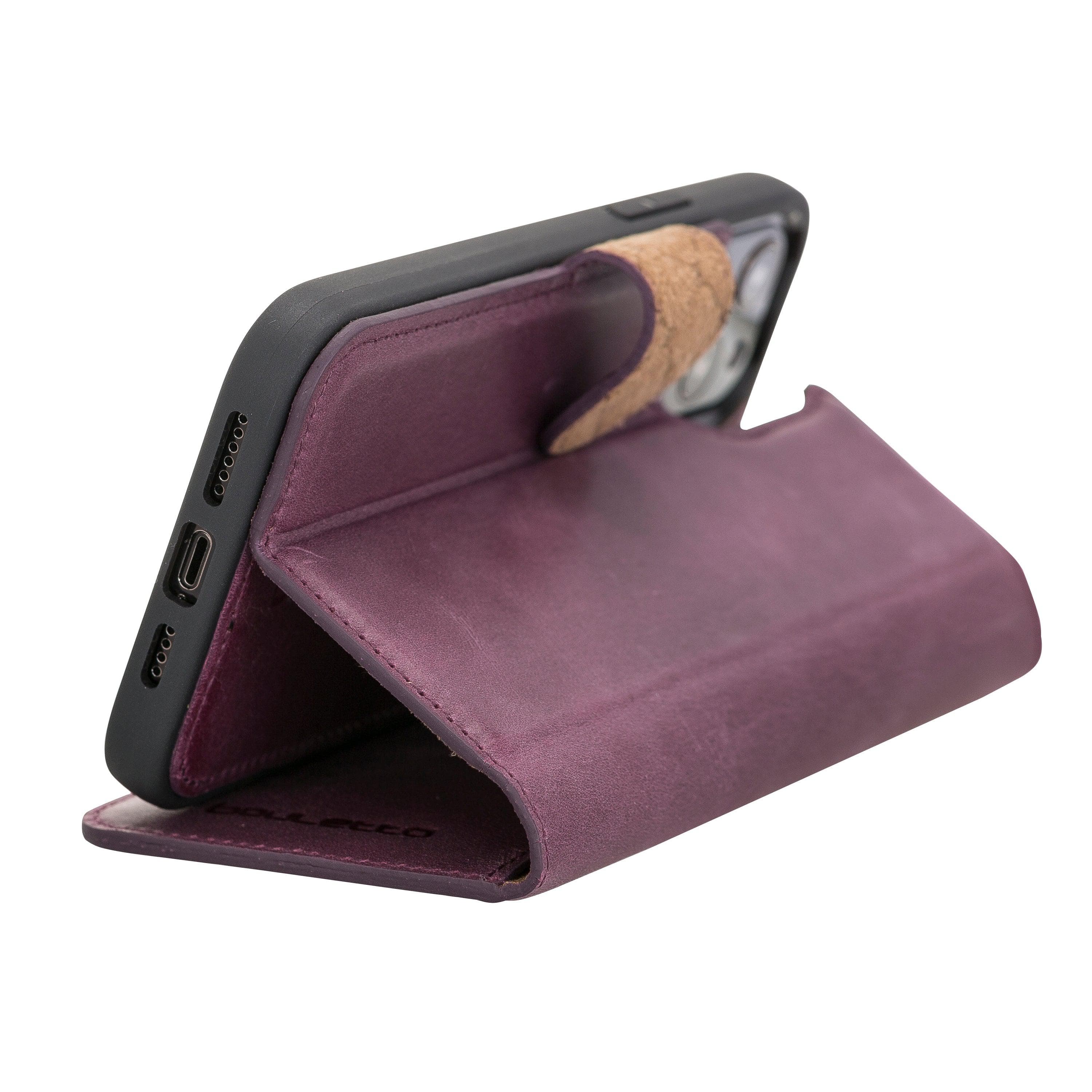 Magic iPhone 12 Series Detachable Leather Wallet Cases - MW