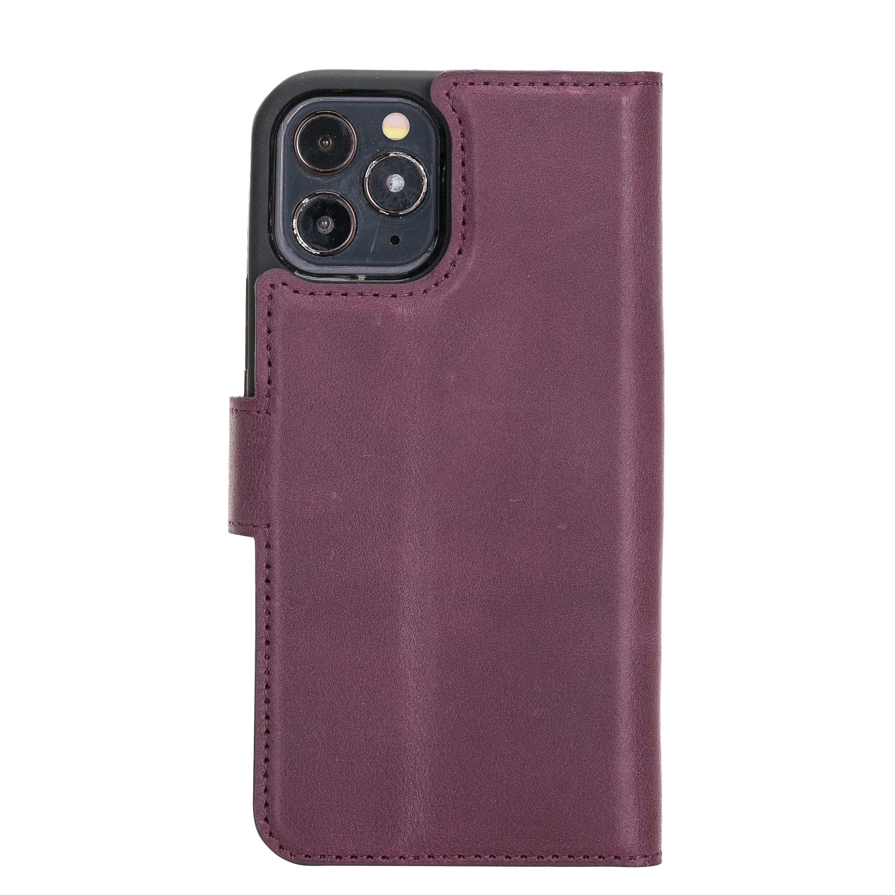 Magic iPhone 12 Series Detachable Leather Wallet Cases - MW