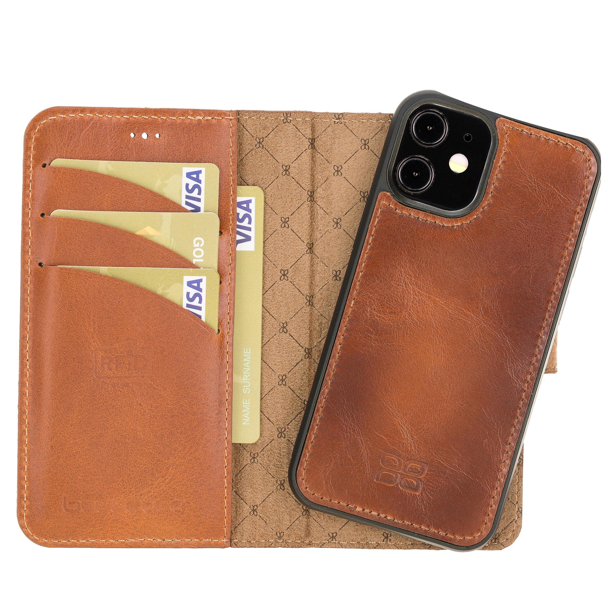 Magic iPhone 12 Series Detachable Leather Wallet Cases - MW