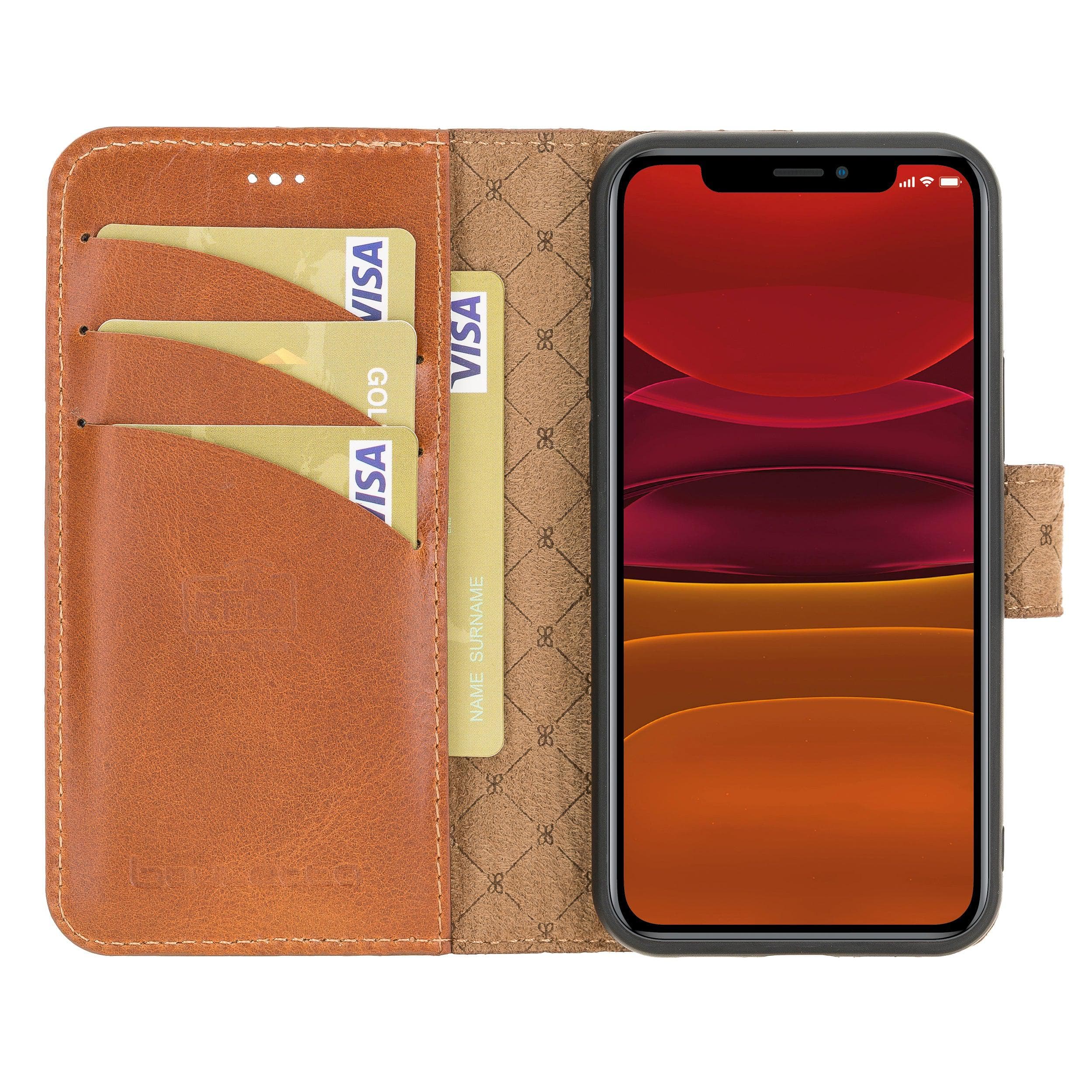 Magic iPhone 12 Series Detachable Leather Wallet Cases - MW