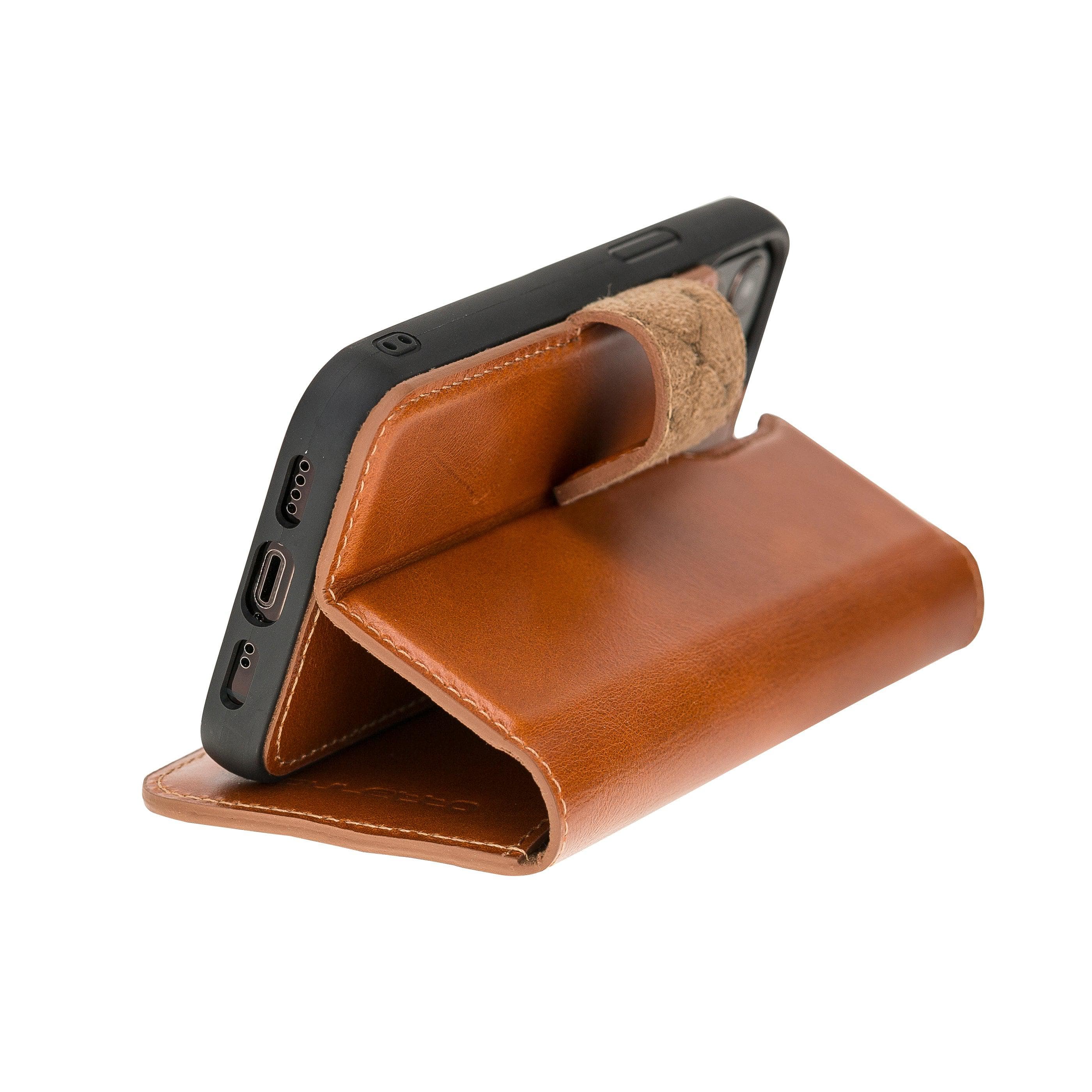 Magic iPhone 12 Series Detachable Leather Wallet Cases - MW