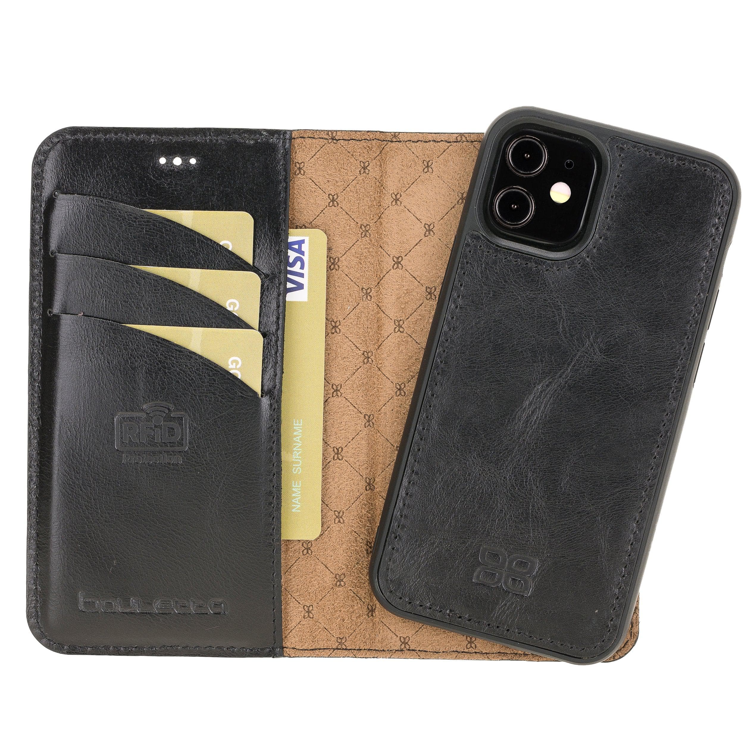 Magic iPhone 12 Series Detachable Leather Wallet Cases - MW