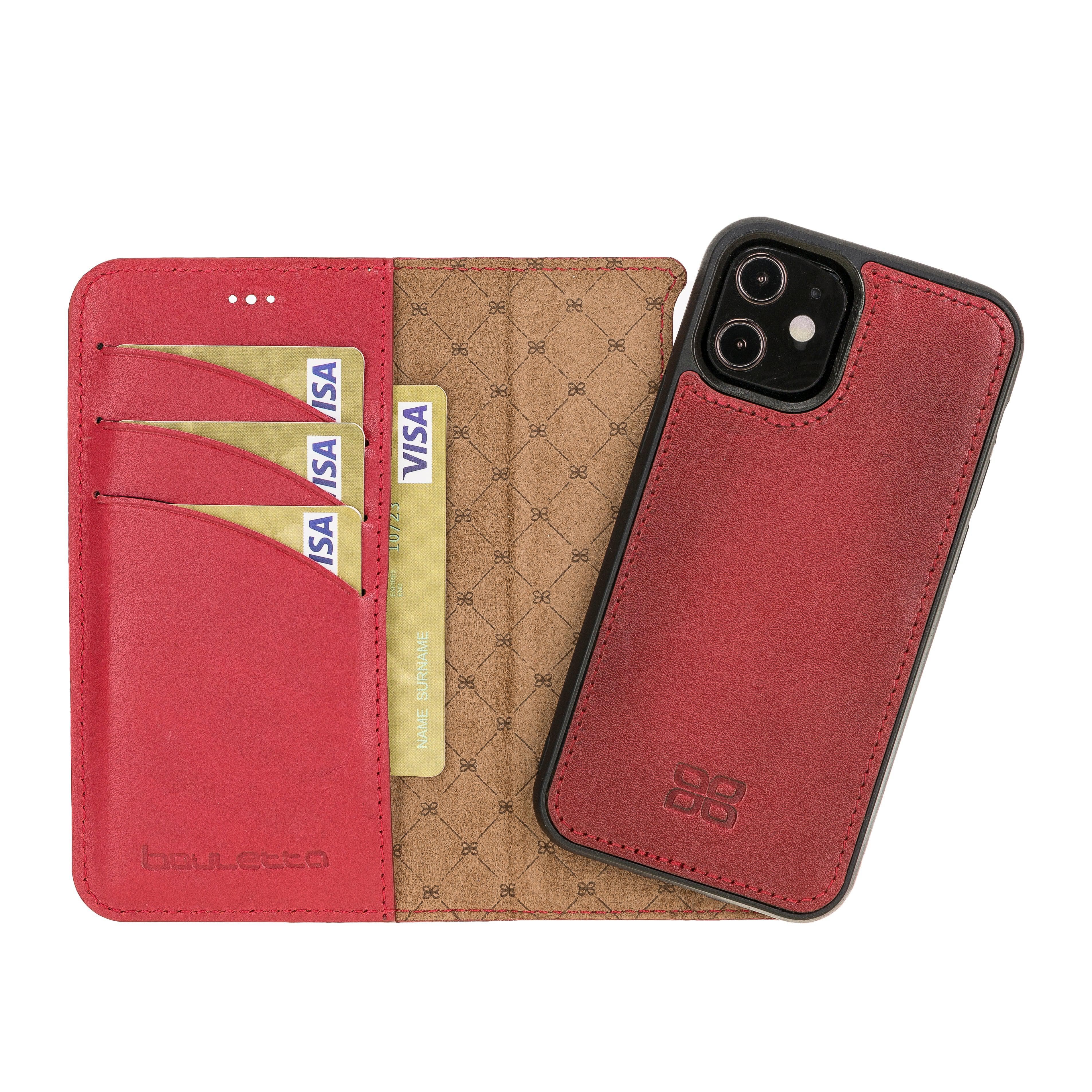 Magic iPhone 12 Series Detachable Leather Wallet Cases - MW