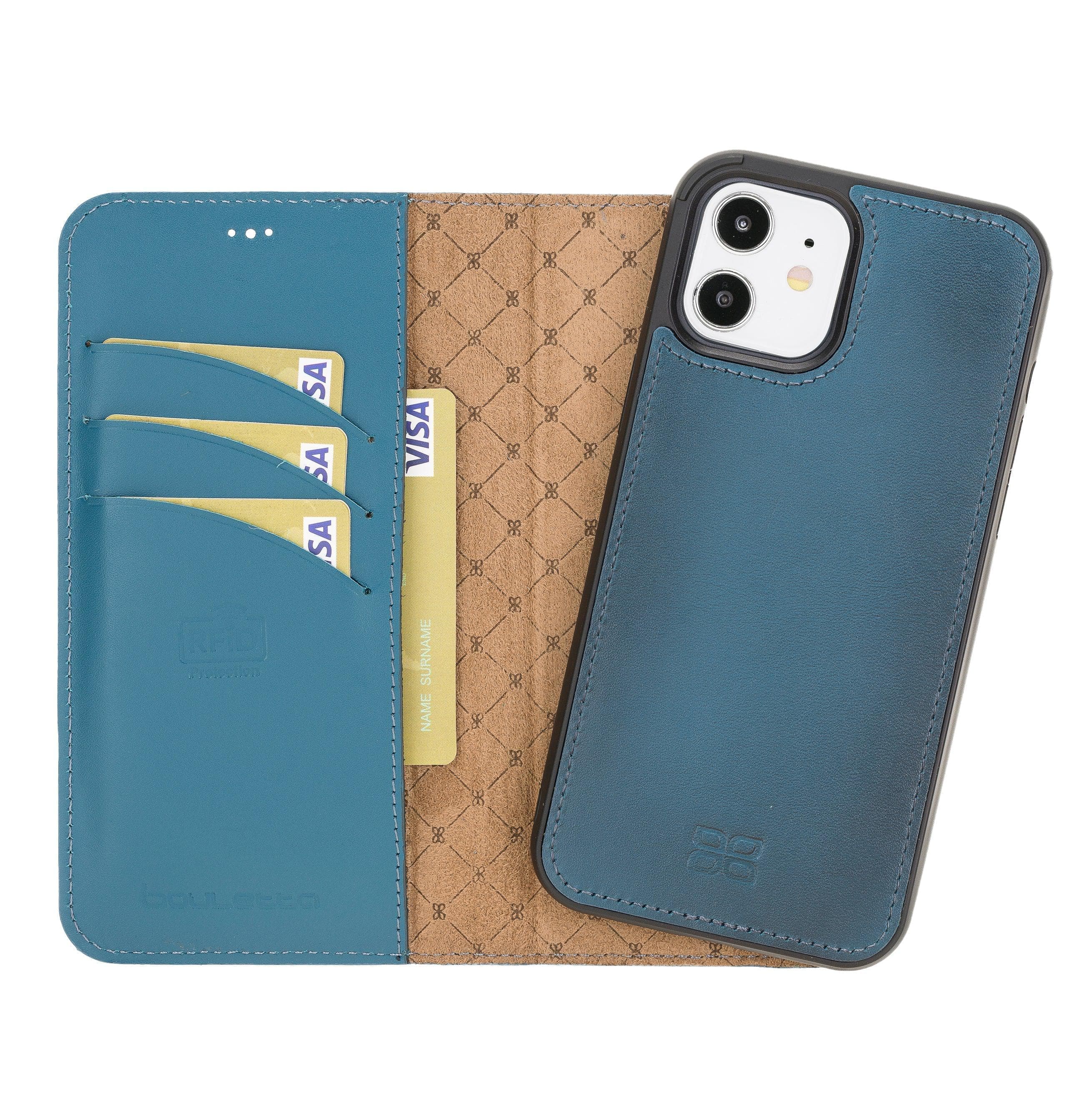 Magic iPhone 12 Series Detachable Leather Wallet Cases - MW