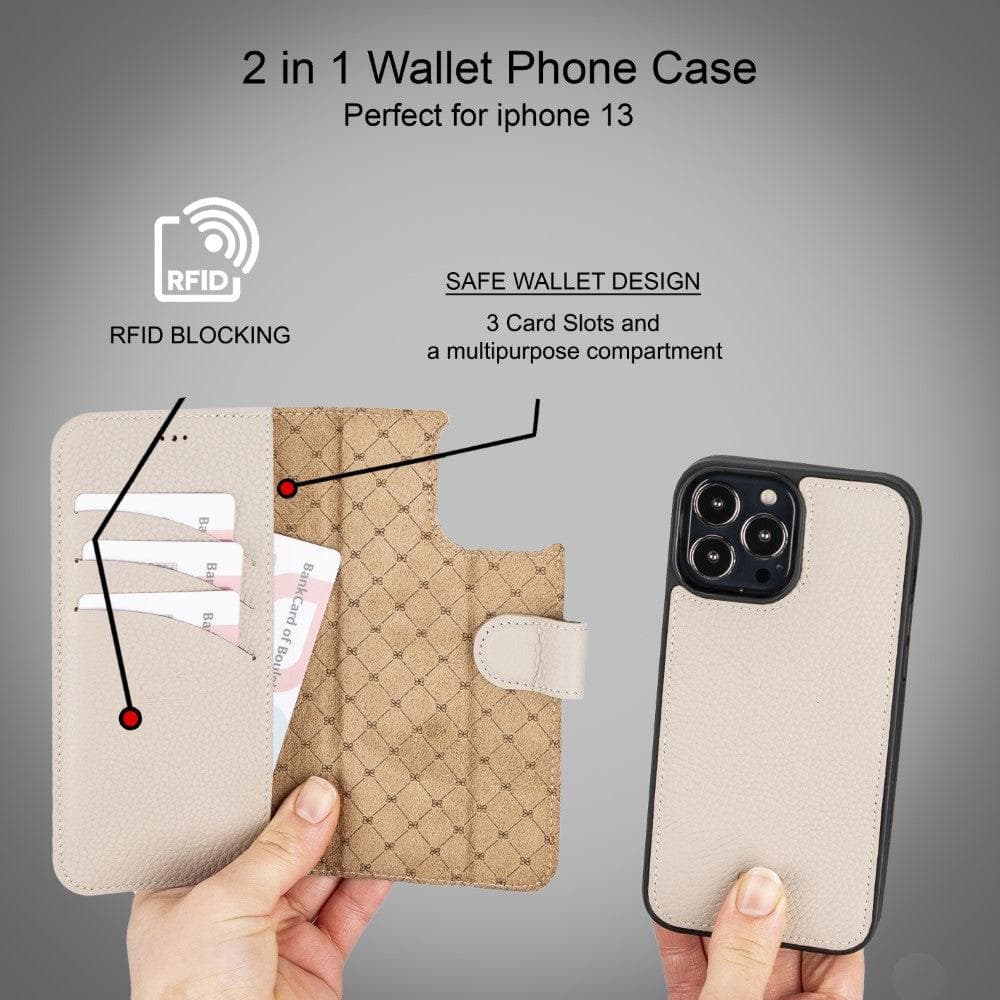 Magic iPhone 13 Series Detachable Colorful Leather Wallet Cases - MW