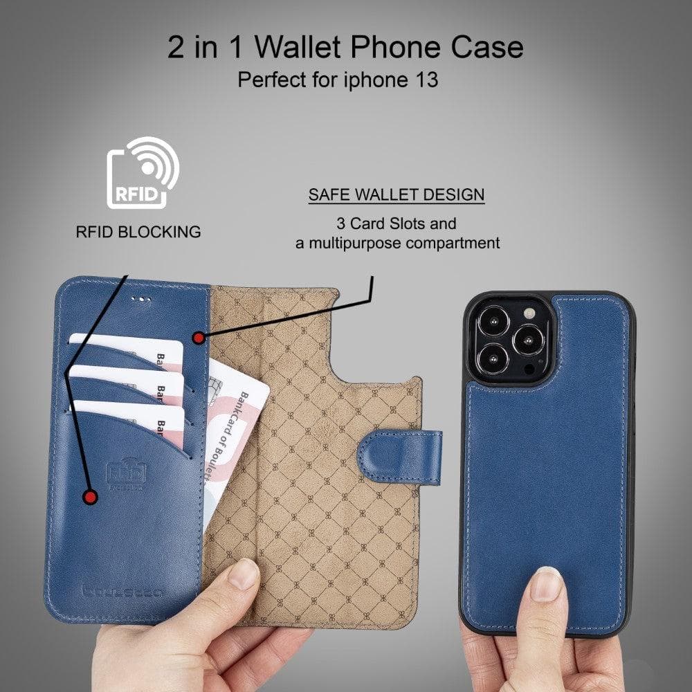 Magic iPhone 13 Series Detachable Colorful Leather Wallet Cases - MW