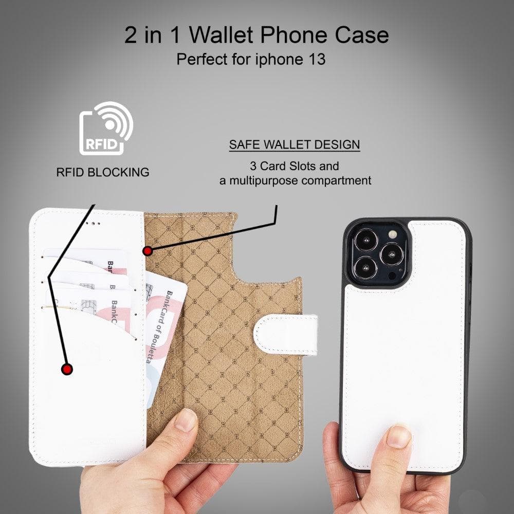 Magic iPhone 13 Series Detachable Colorful Leather Wallet Cases - MW