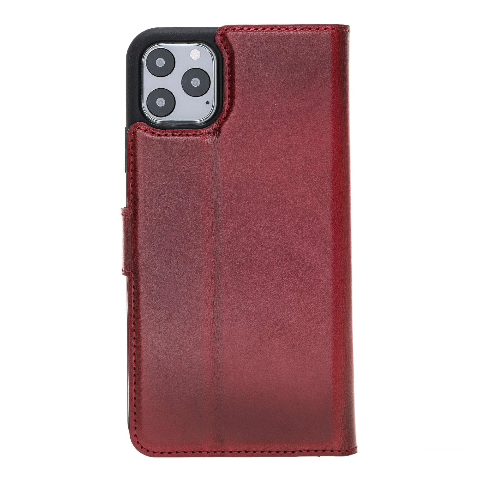 Magic iPhone 11 Series Detachable Genuine Leather Wallet Case - MW