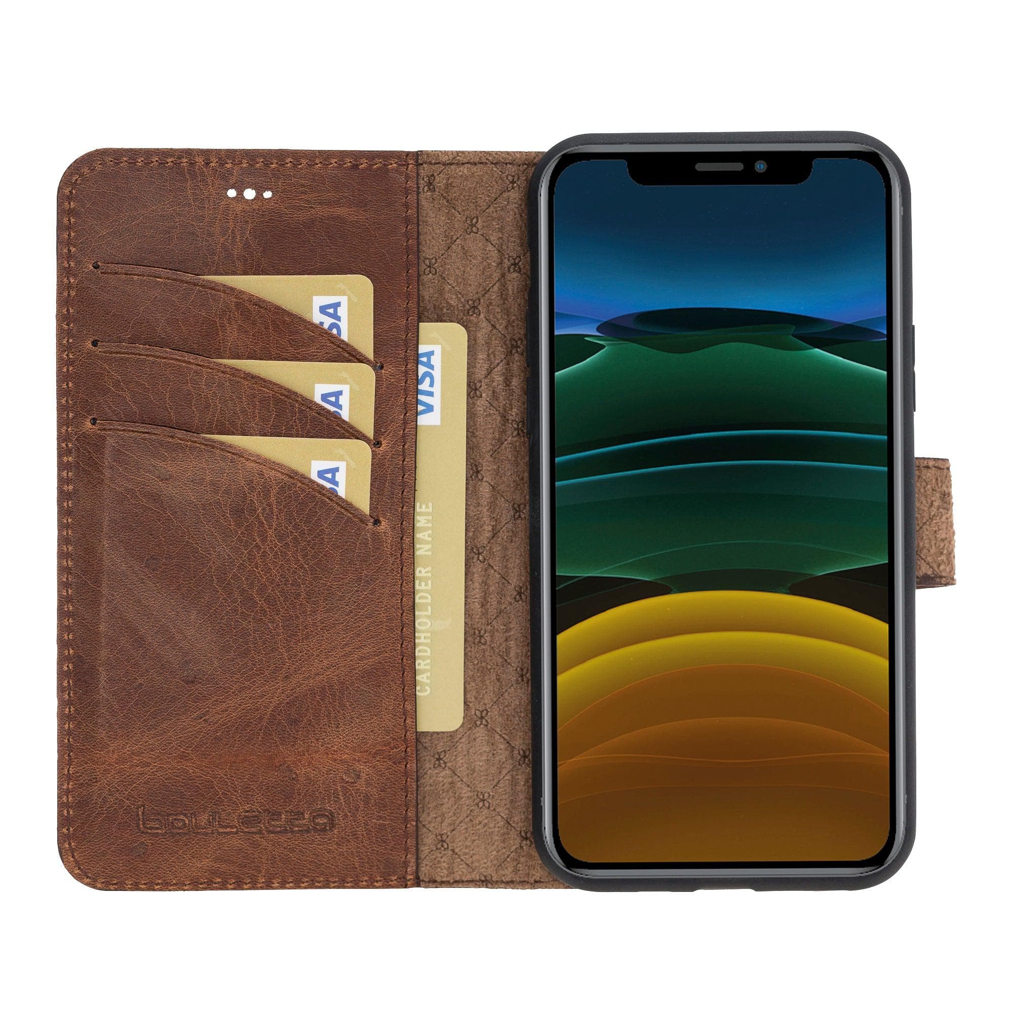 Magic iPhone 11 Series Detachable Genuine Leather Wallet Case - MW