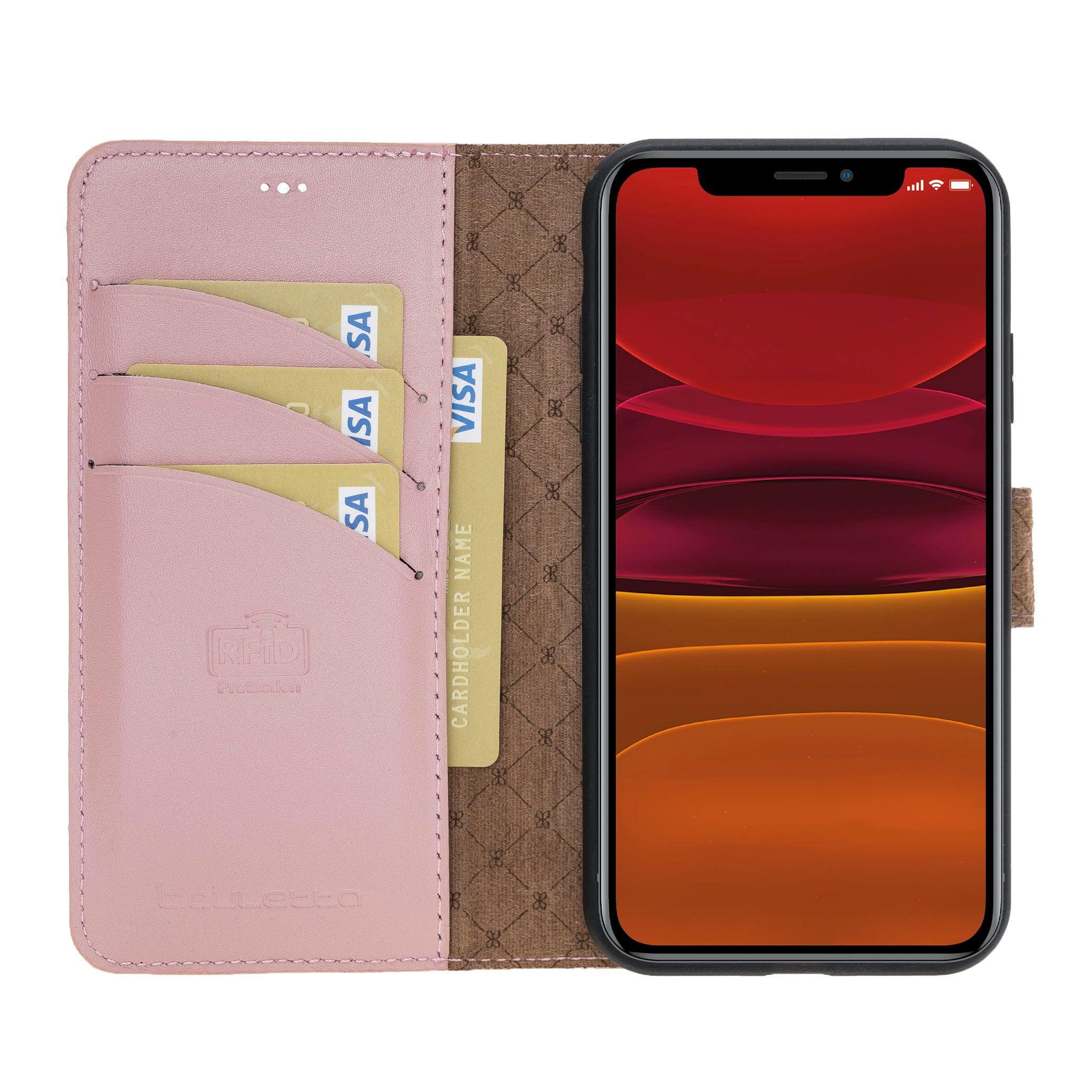 Magic iPhone 11 Series Detachable Genuine Leather Wallet Case - MW