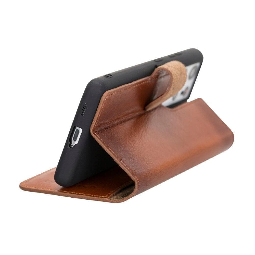 Non-Detachable Leather Wallet Cases for Samsung Galaxy S21 Series