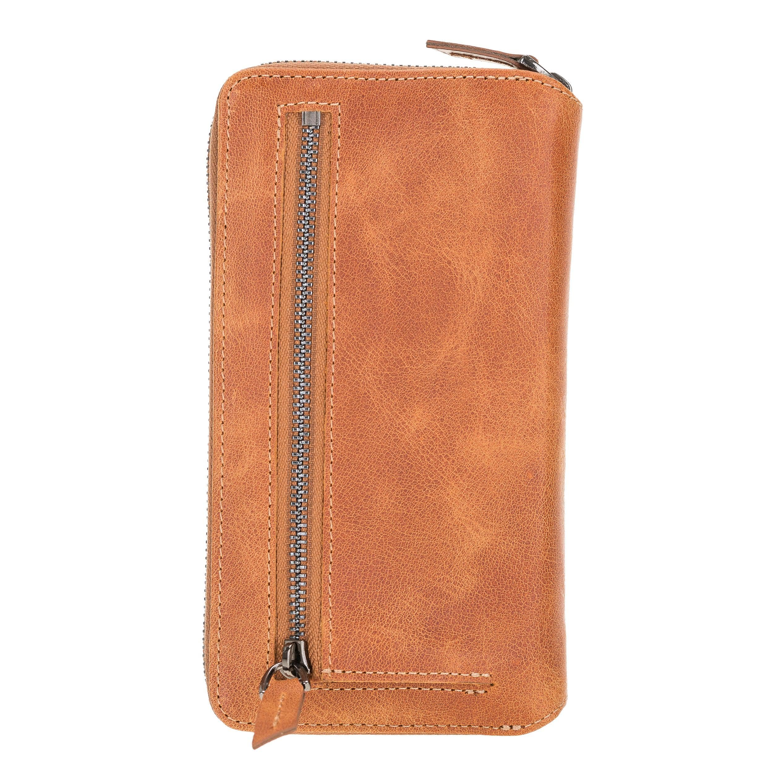 Pouch Magic Wallet iPhone 12 Series Detachable and Zipper Genuine Leather Wallet Case - PMW