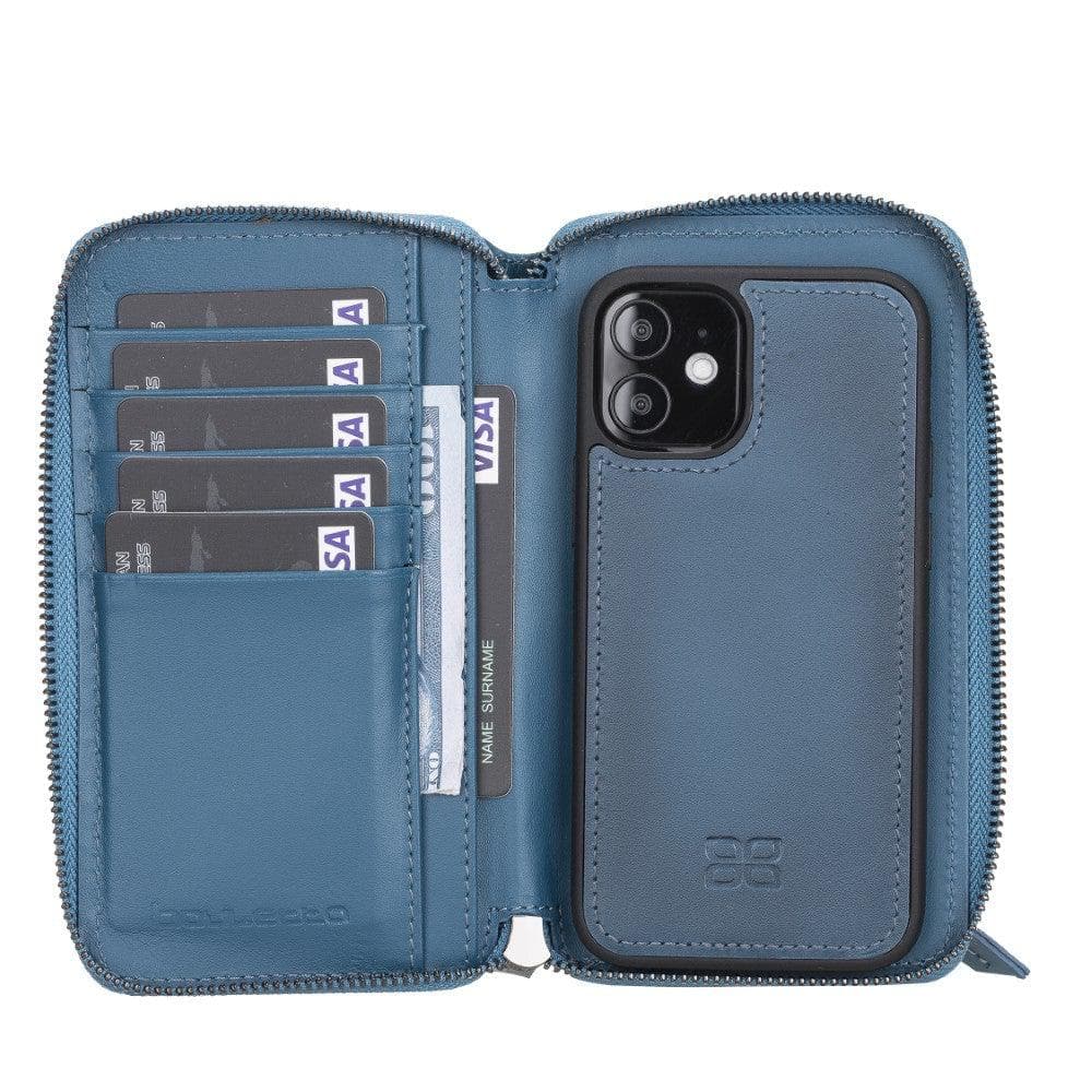 Pouch Magic Wallet iPhone 12 Series Detachable and Zipper Genuine Leather Wallet Case - PMW