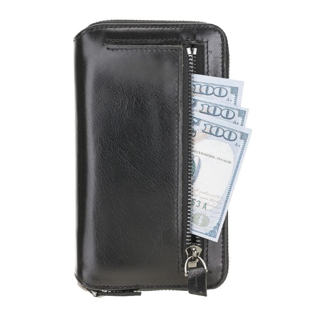 Pouch Magic Wallet iPhone 12 Series Detachable and Zipper Genuine Leather Wallet Case - PMW