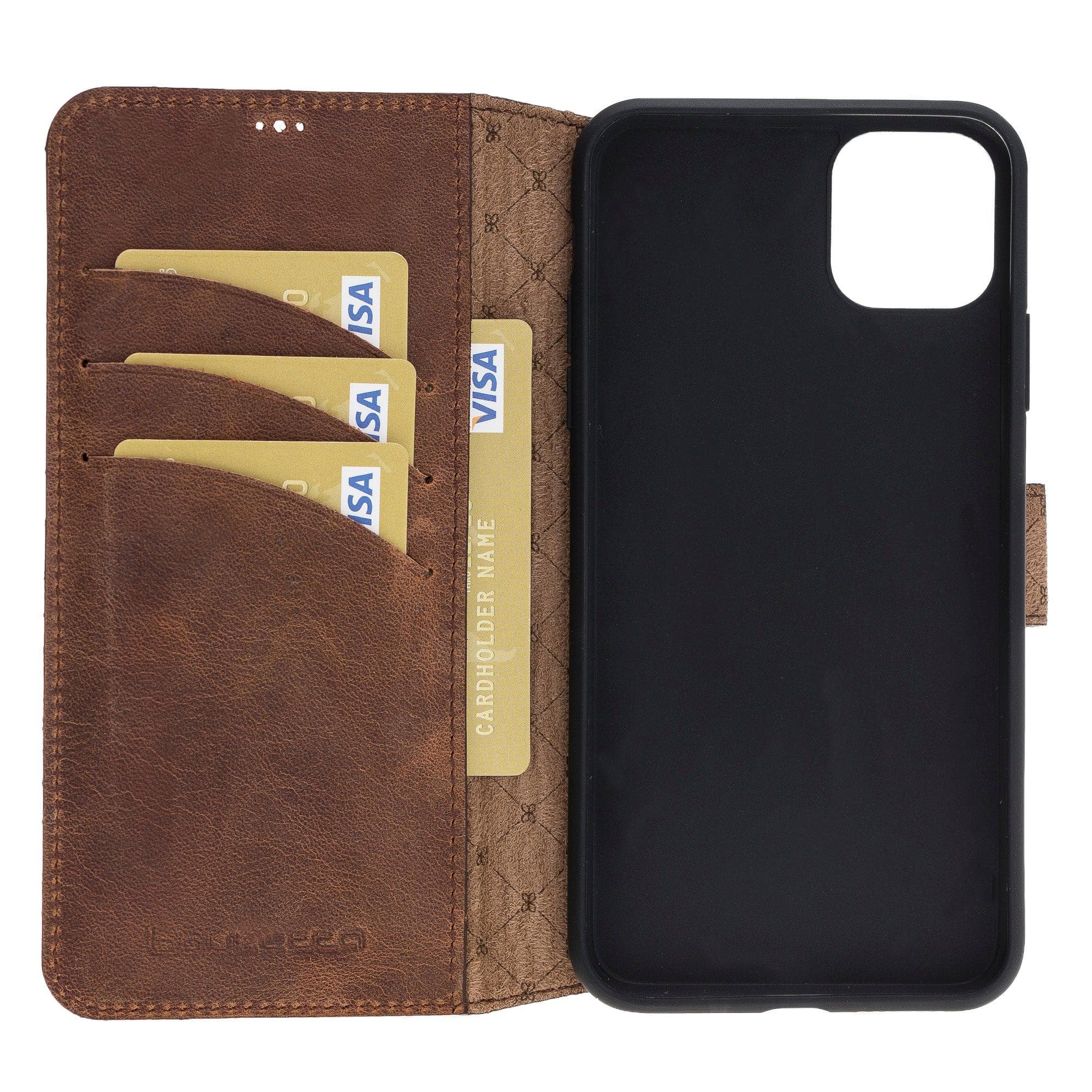 Wallet Folio with ID Slot Leather Wallet Case For Apple iPhone 11 Series