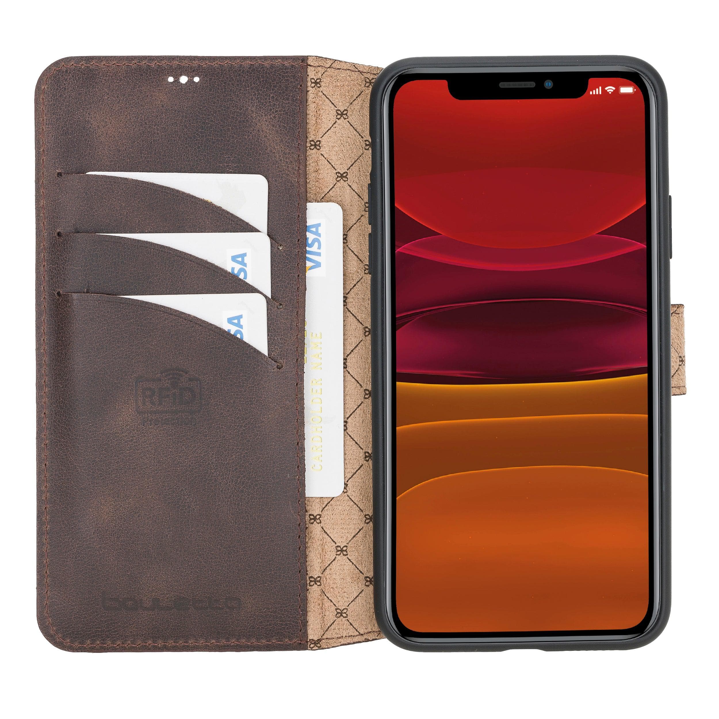 Wallet Folio with ID Slot Leather Wallet Case For Apple iPhone 11 Series