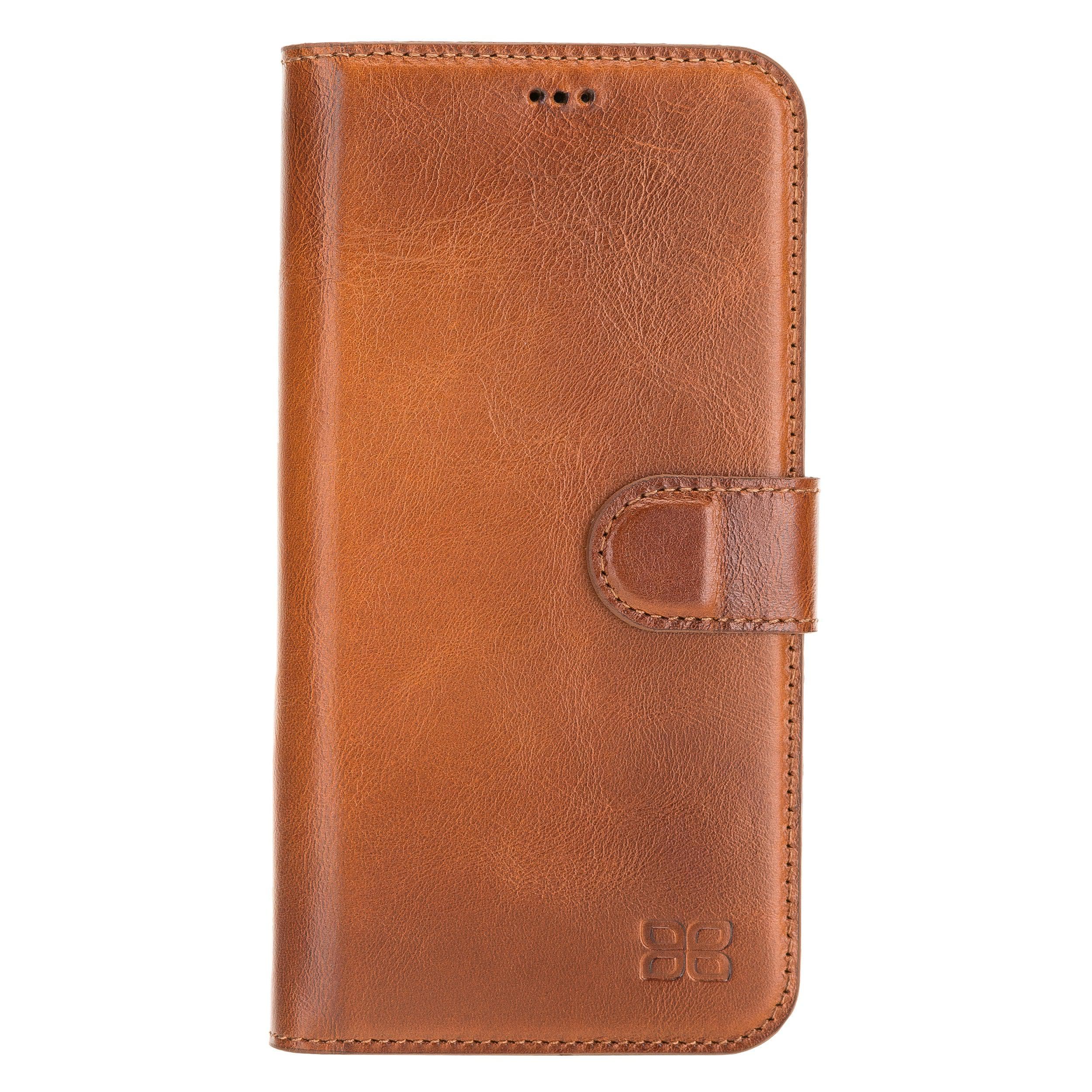 Non Detachable Leather Wallet Cases for Apple iPhone 12 Series