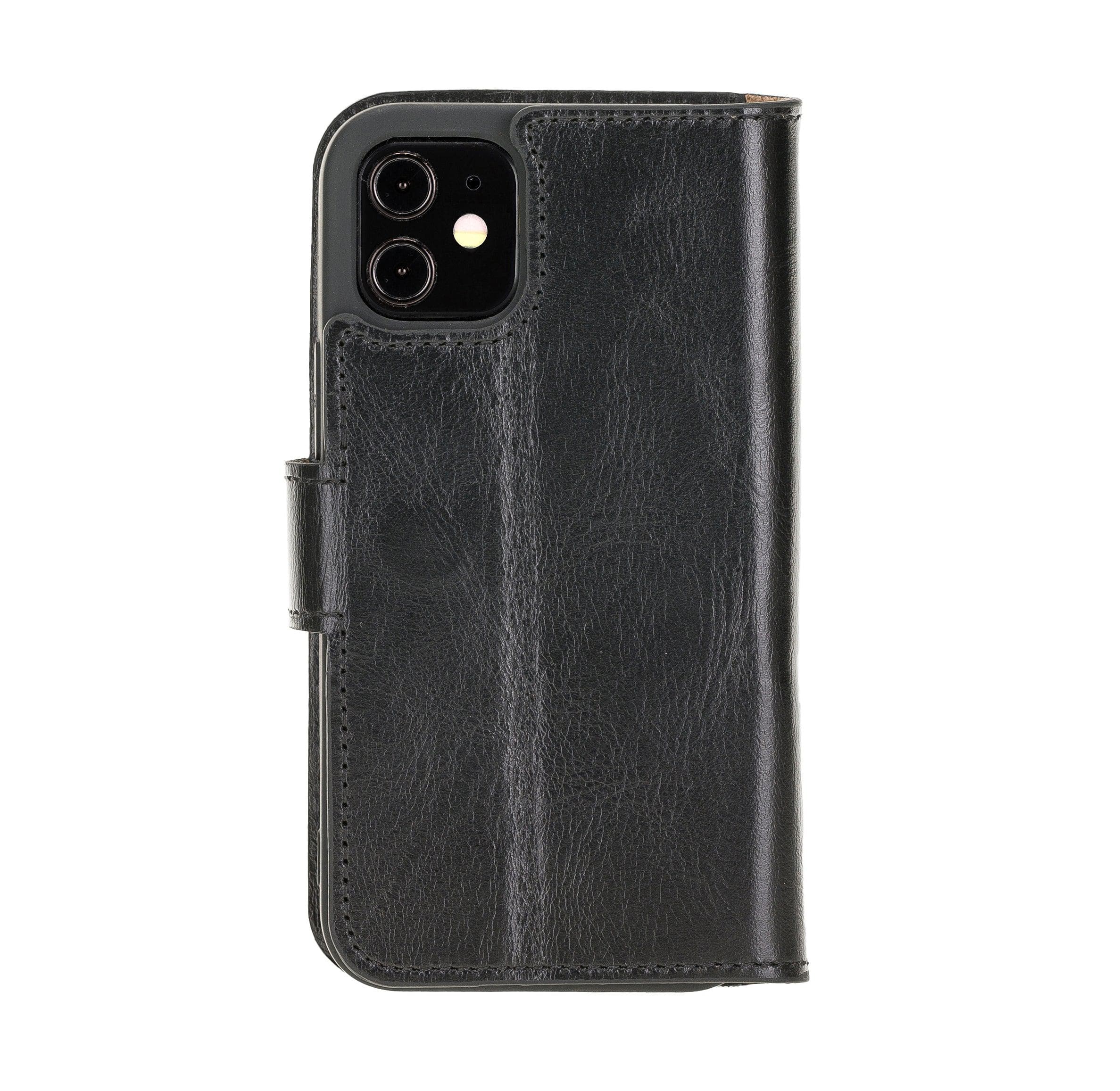 Non Detachable Leather Wallet Cases for Apple iPhone 12 Series