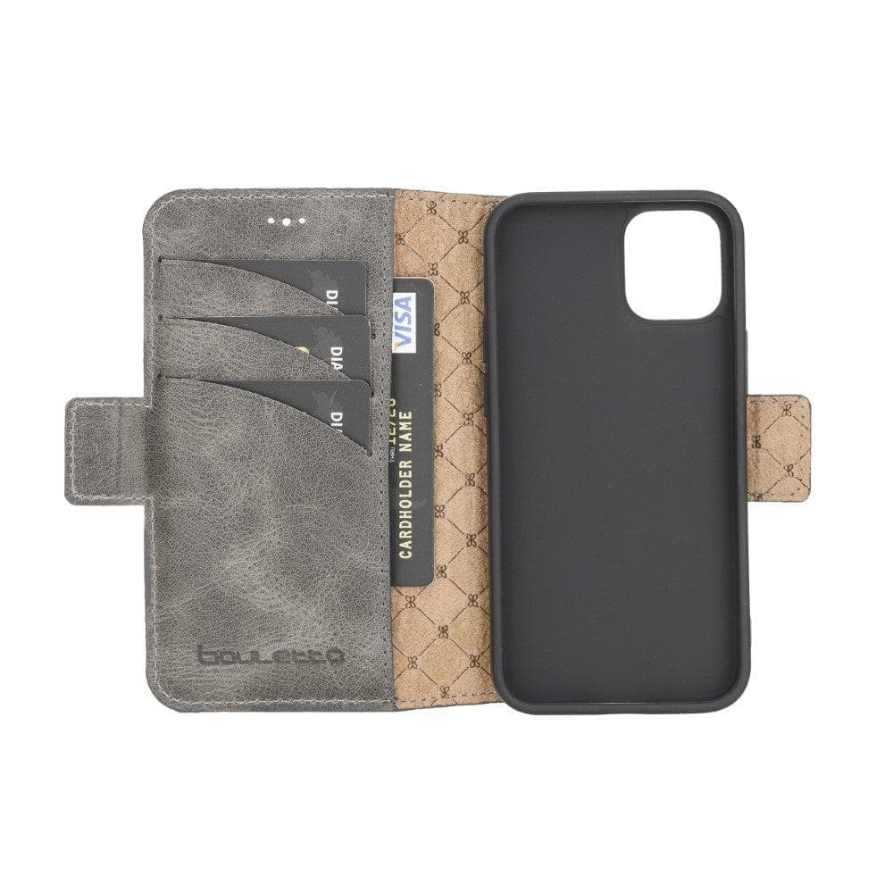 Non Detachable Leather Wallet Cases for Apple iPhone 12 Series