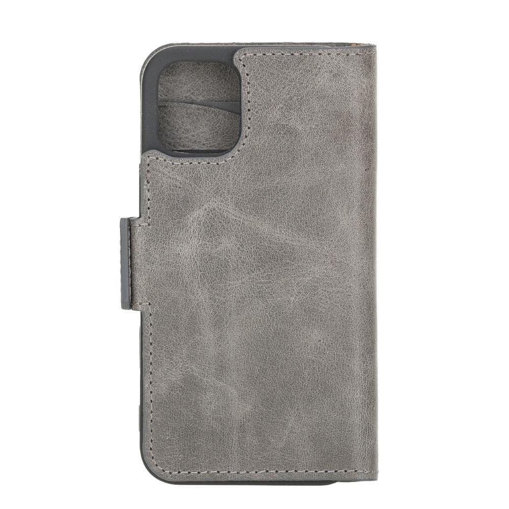 Non Detachable Leather Wallet Cases for Apple iPhone 12 Series