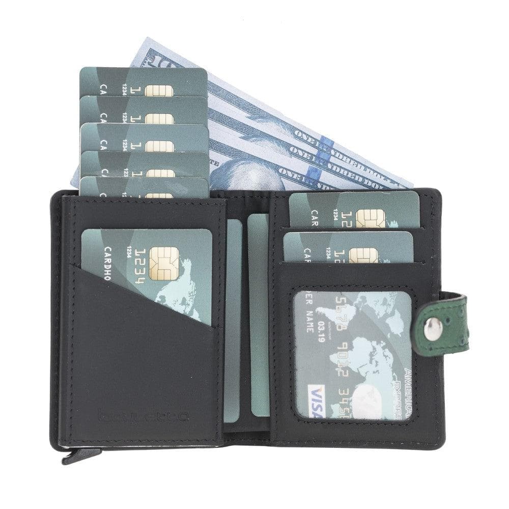 Palermo Zip Mechanical Leather Card Holder