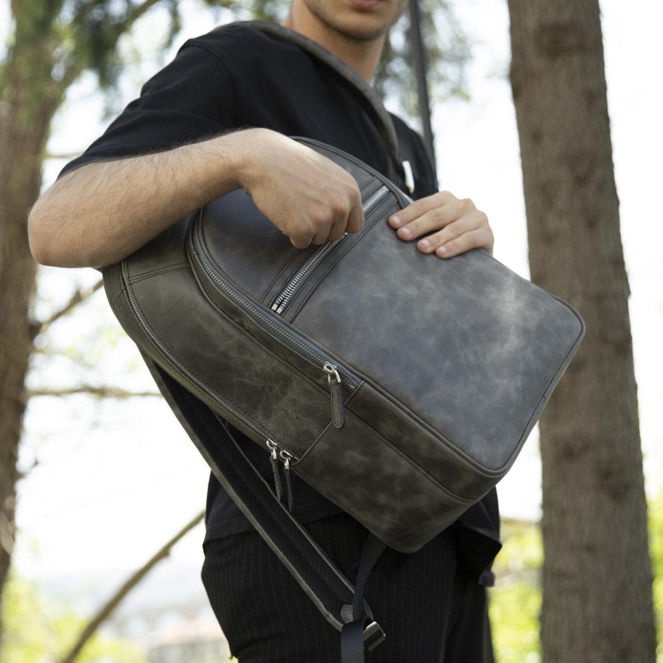 Pella Genuine Leather Backpack & Rucksack - Handmade and Customizable