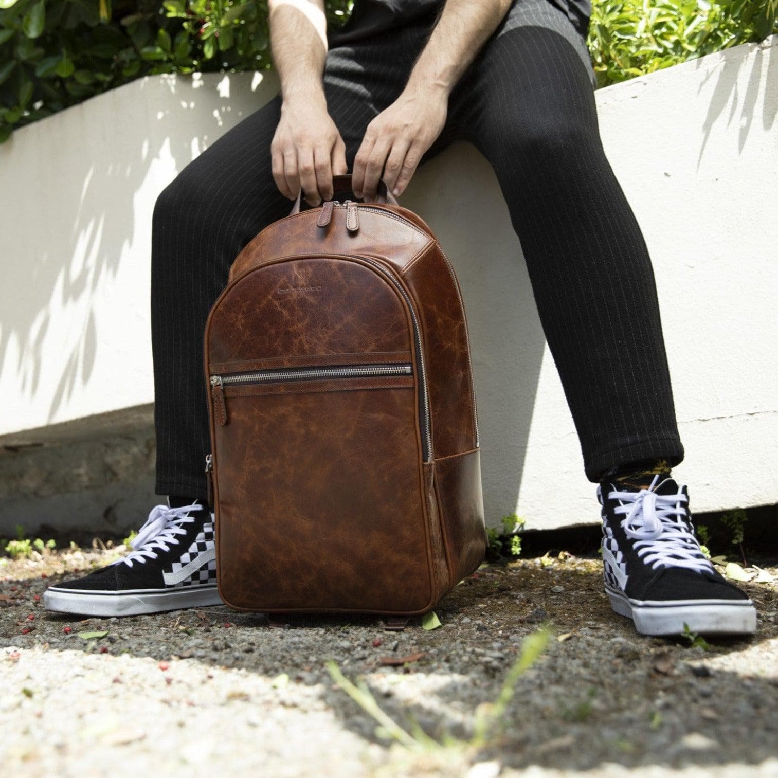 Pella Genuine Leather Backpack & Rucksack - Handmade and Customizable