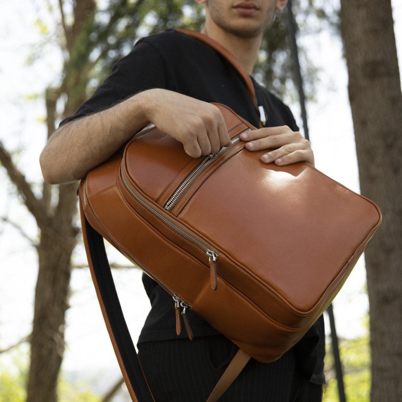 Pella Genuine Leather Backpack & Rucksack - Handmade and Customizable