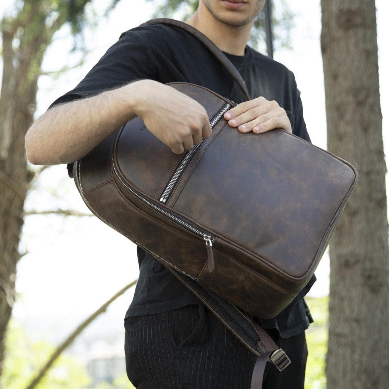 Pella Genuine Leather Backpack & Rucksack - Handmade and Customizable