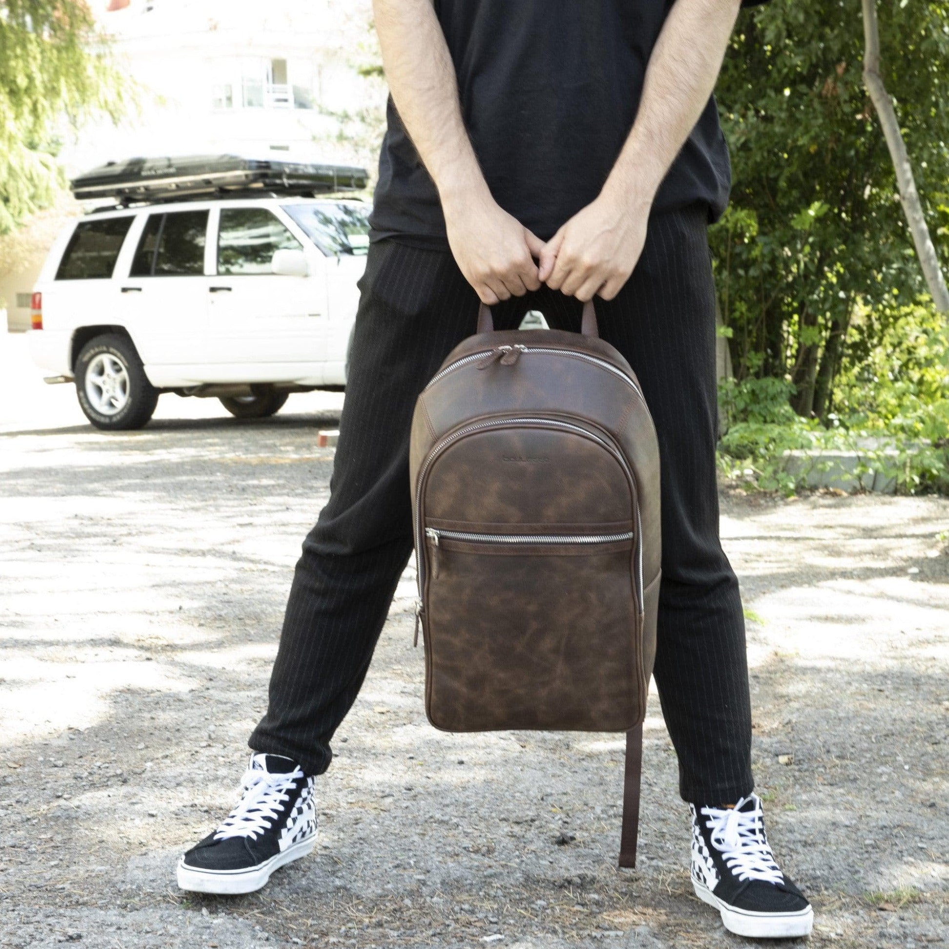 Pella Genuine Leather Backpack & Rucksack - Handmade and Customizable