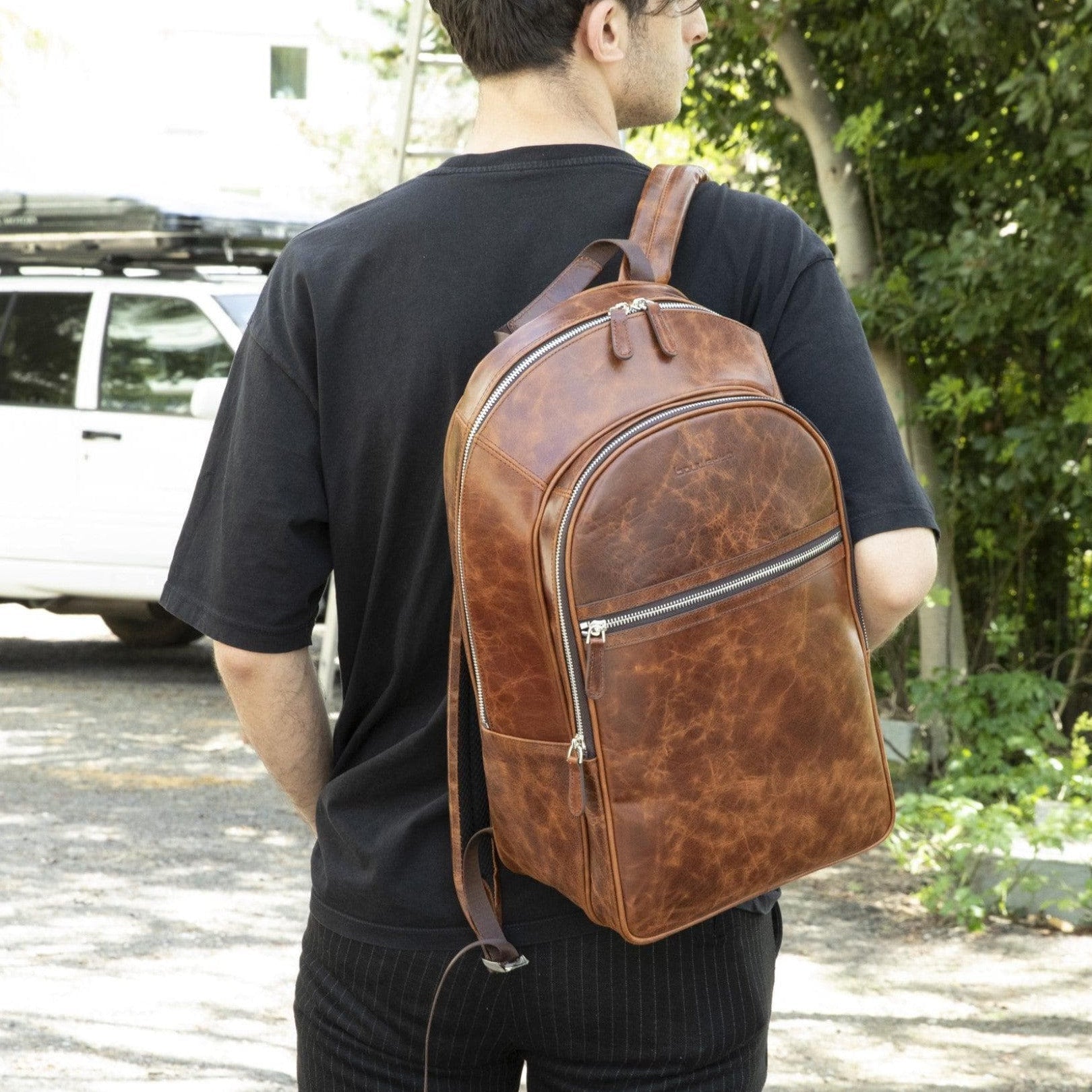 Pella Genuine Leather Backpack & Rucksack - Handmade and Customizable