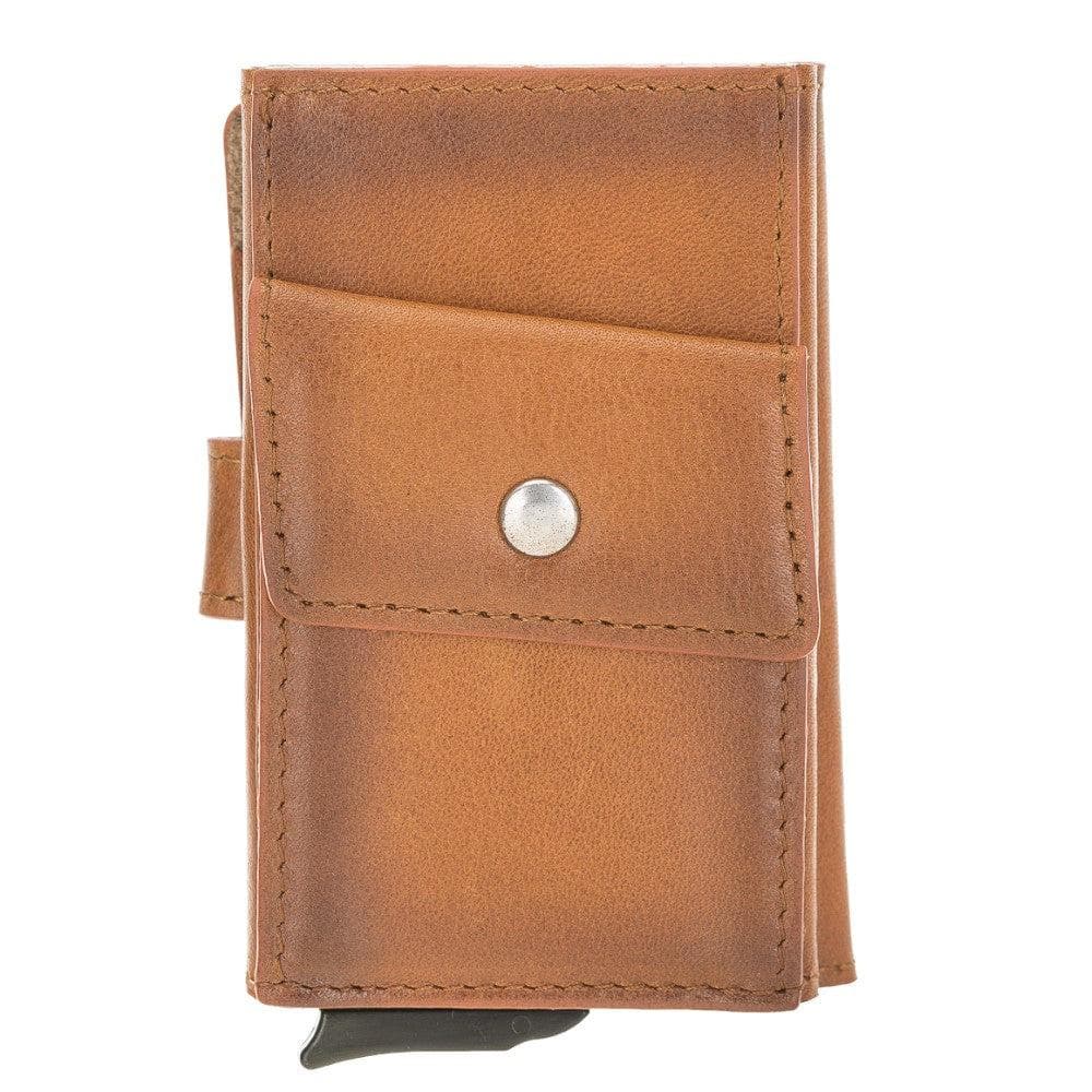 Terry Coin Leather Mechanical Card Holder