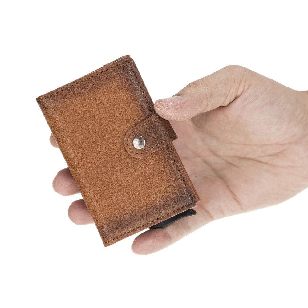 Terry Coin Leather Mechanical Card Holder