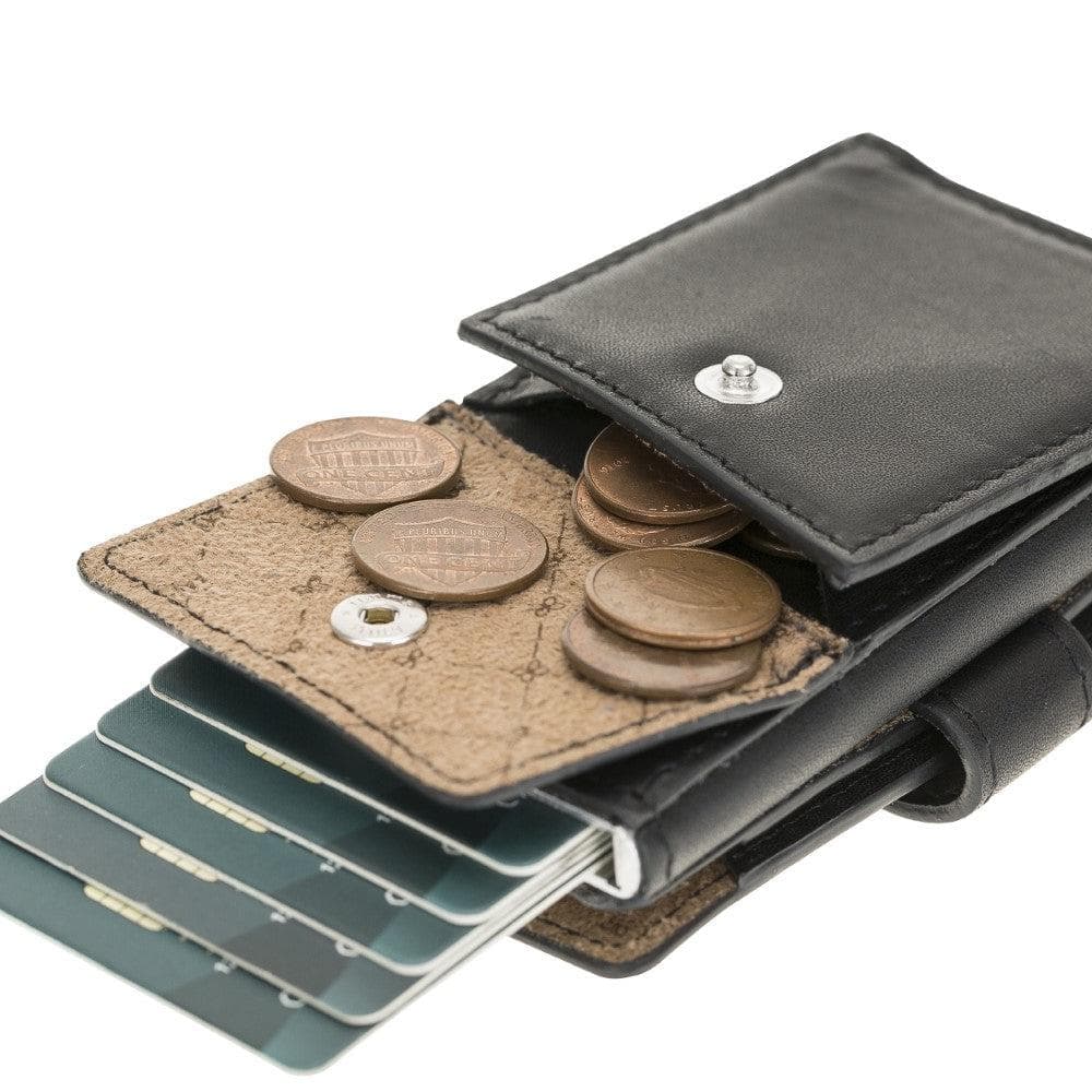 Terry Coin Leather Mechanical Card Holder