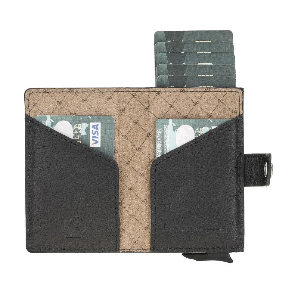 Terry Coin Leather Mechanical Card Holder