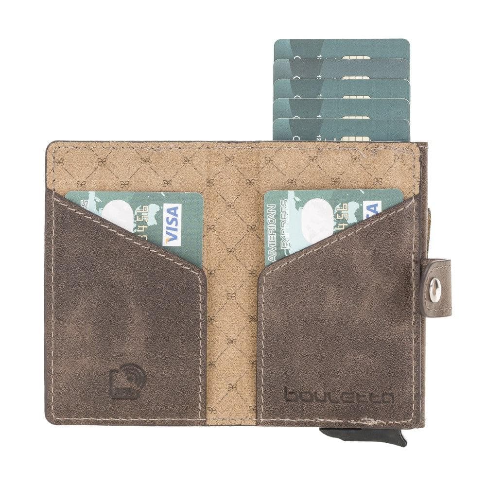 Terry Coin Leather Mechanical Card Holder