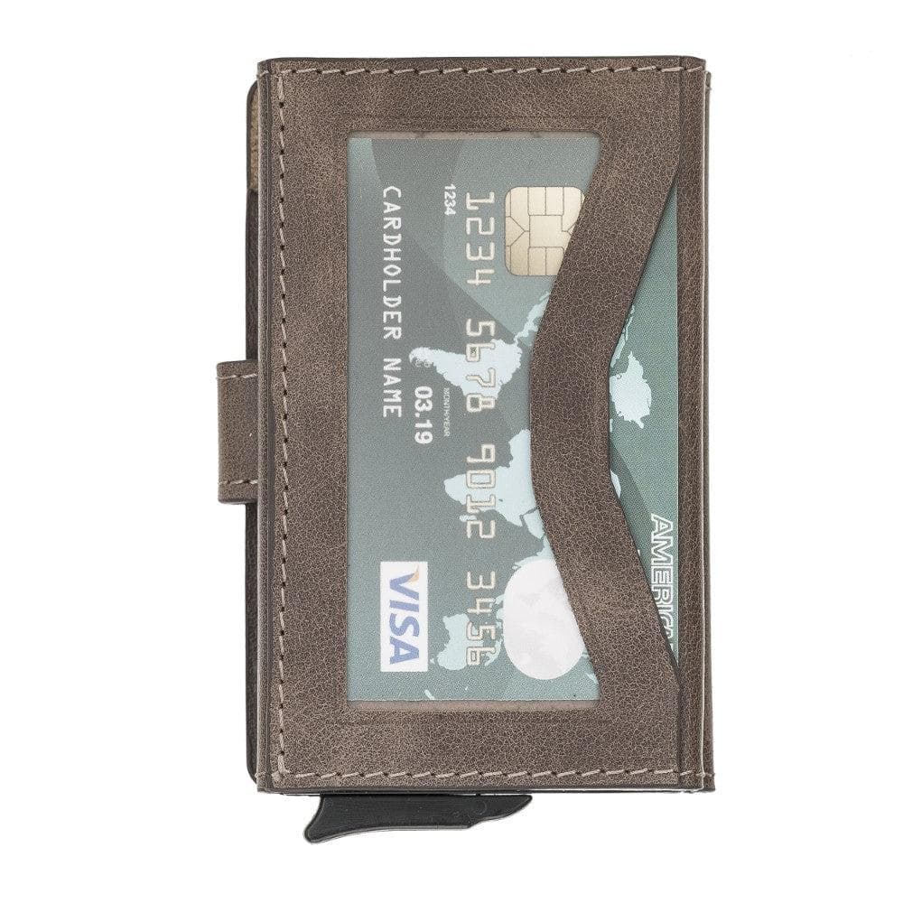 Terry Coin Leather Mechanical Card Holder