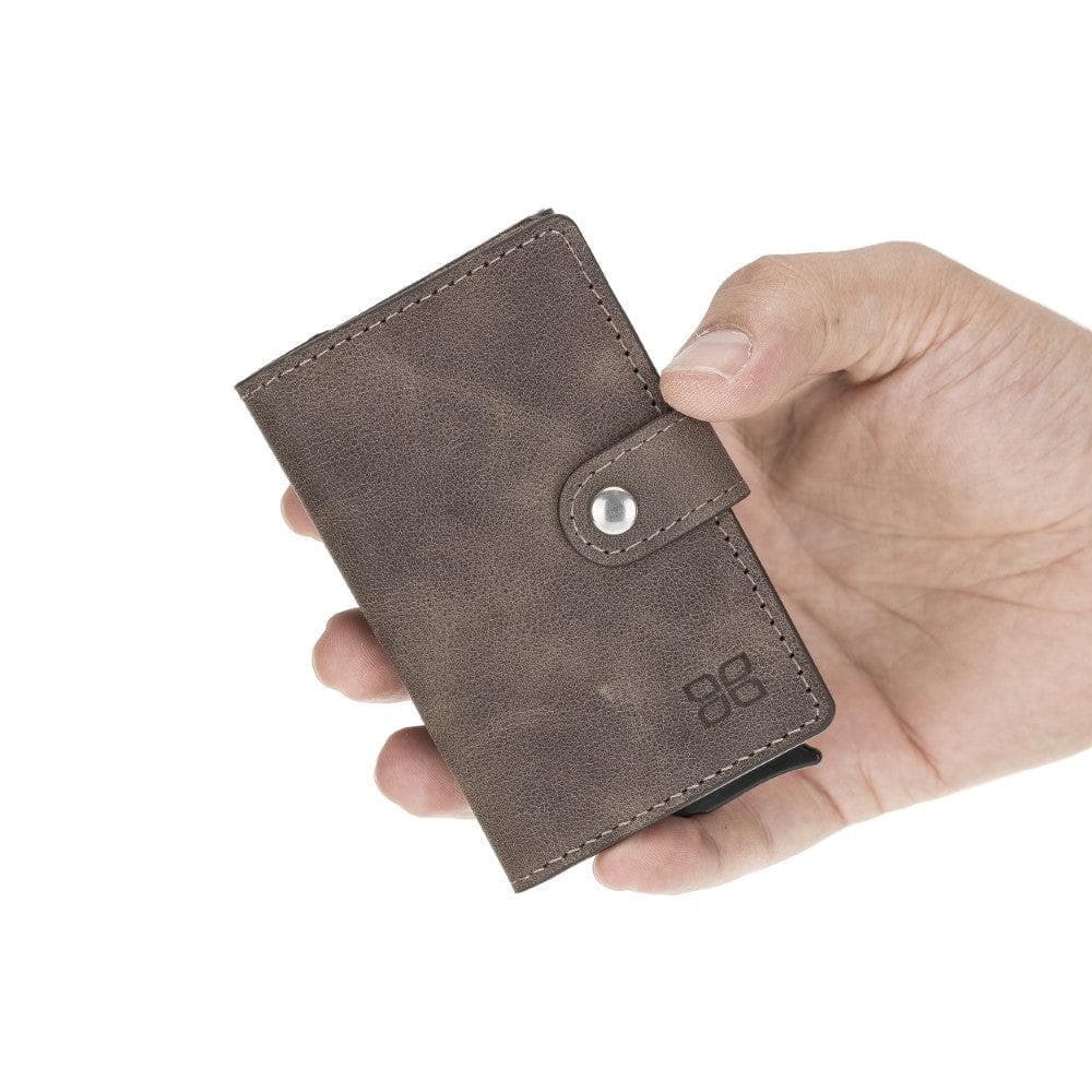 Terry Coin Leather Mechanical Card Holder