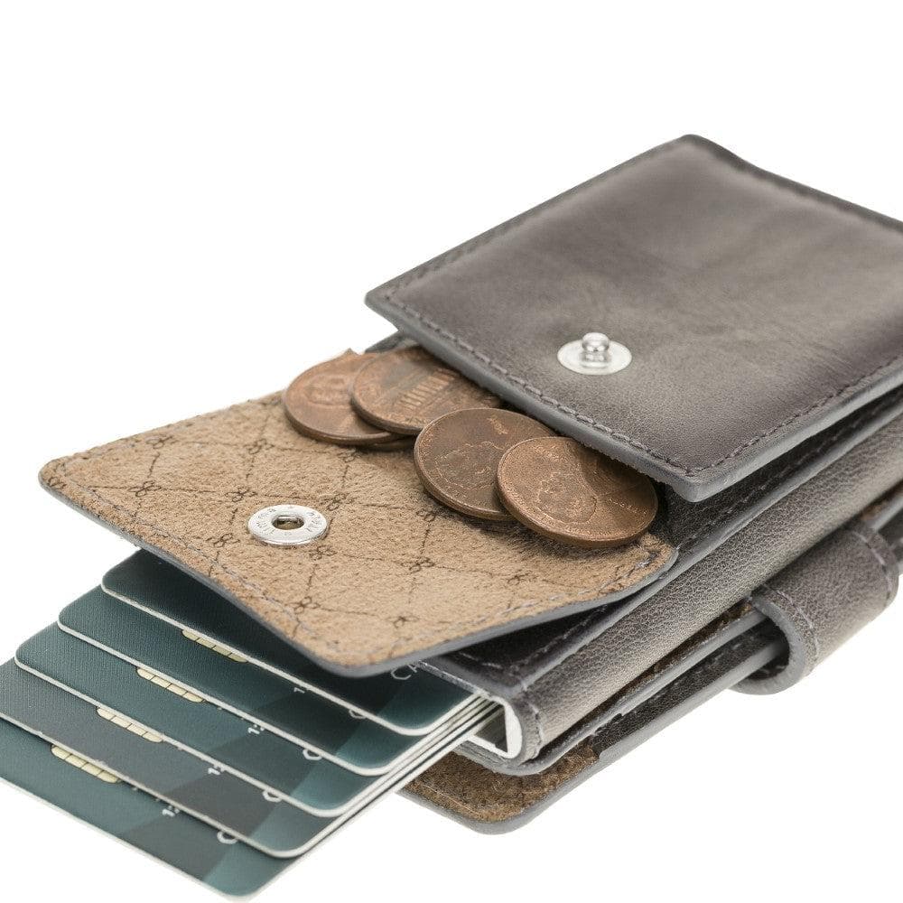 Terry Coin Leather Mechanical Card Holder